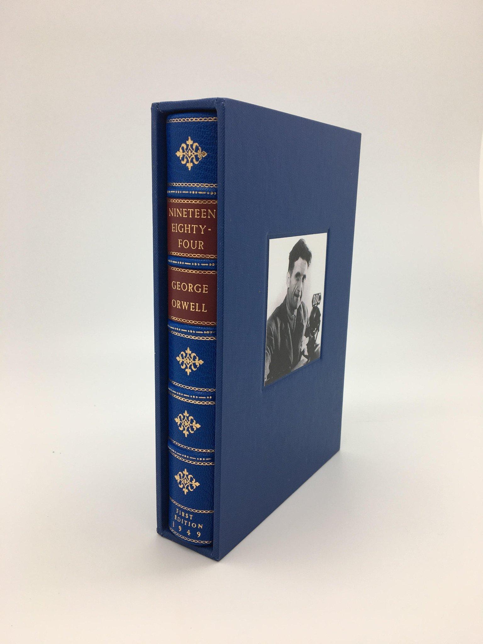 Orwell, George. Nineteen Eighty-four. London: Secker and Warburg, 1949. First edition - rebound in beautiful quarter leather and housed in a custom matching slipcase.

This is a first edition, first printing of George Orwell's famous dystopian