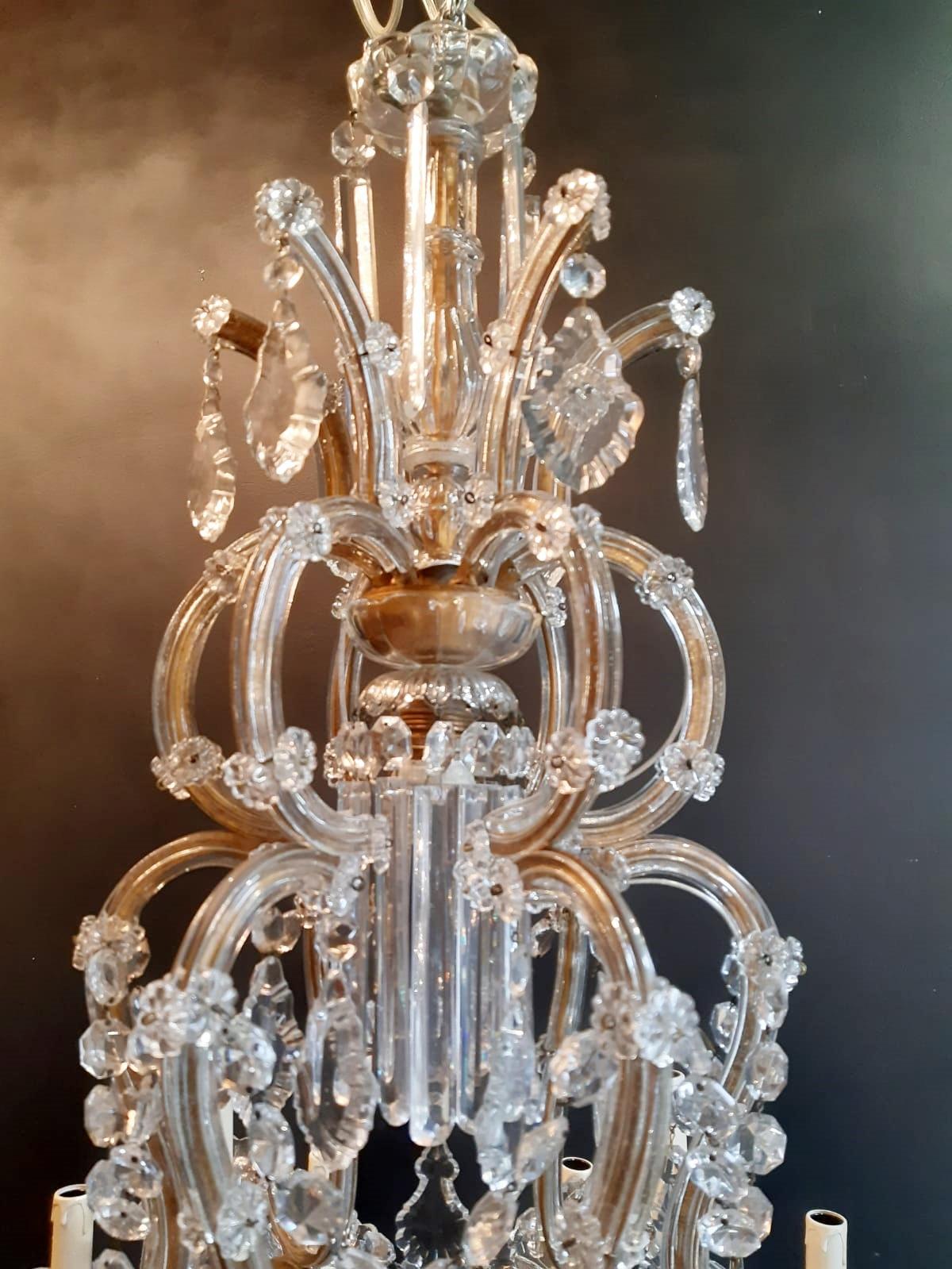 Hand-Crafted Nineteen-Light Maria Theresa Chandelier Antique Ceiling Lamp Lustre Art Nouveau
