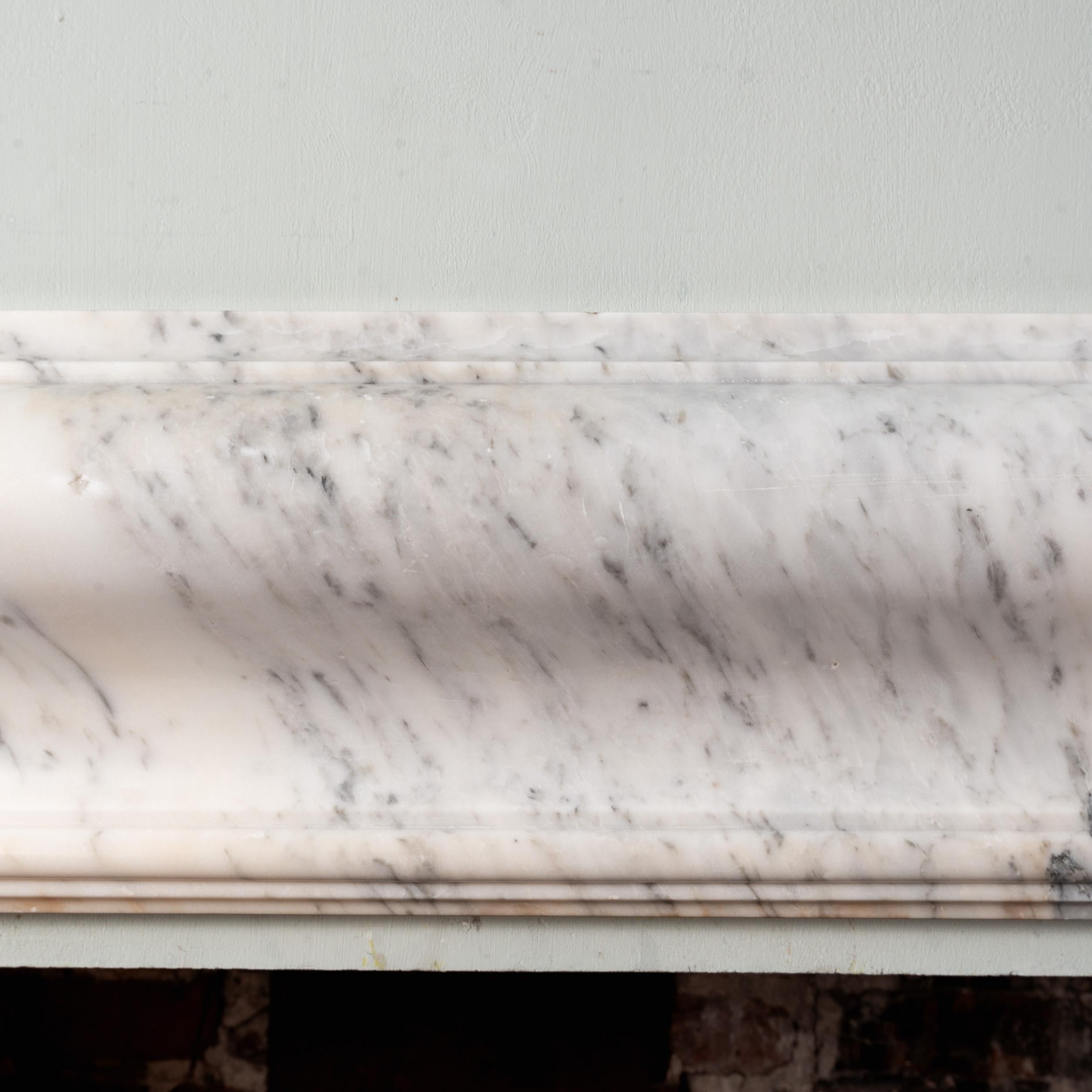 Nineteenth Century Carrara Marble Bolection Surround For Sale 1