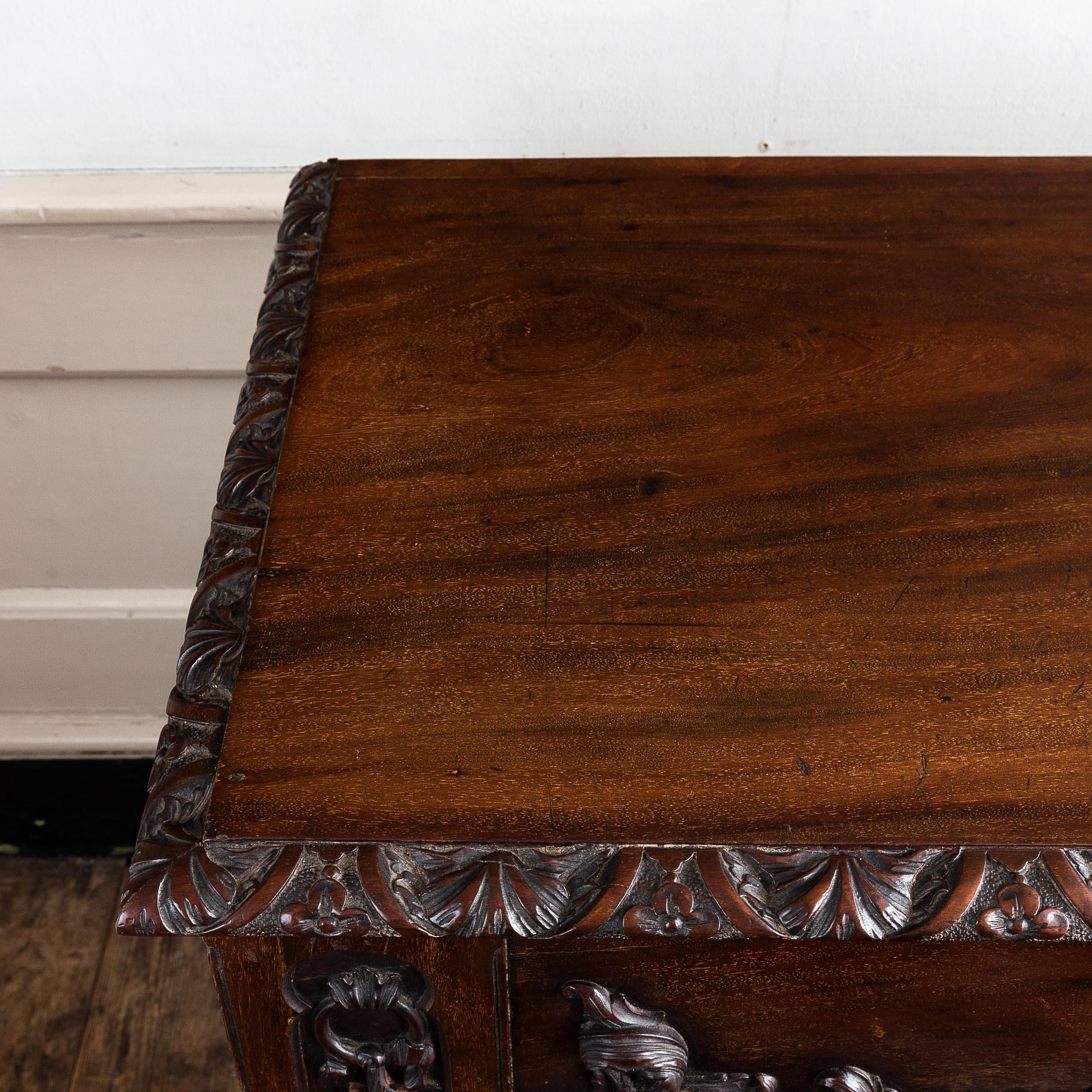 Nineteenth Century Carved Mahogany Chippendale Chest For Sale 4