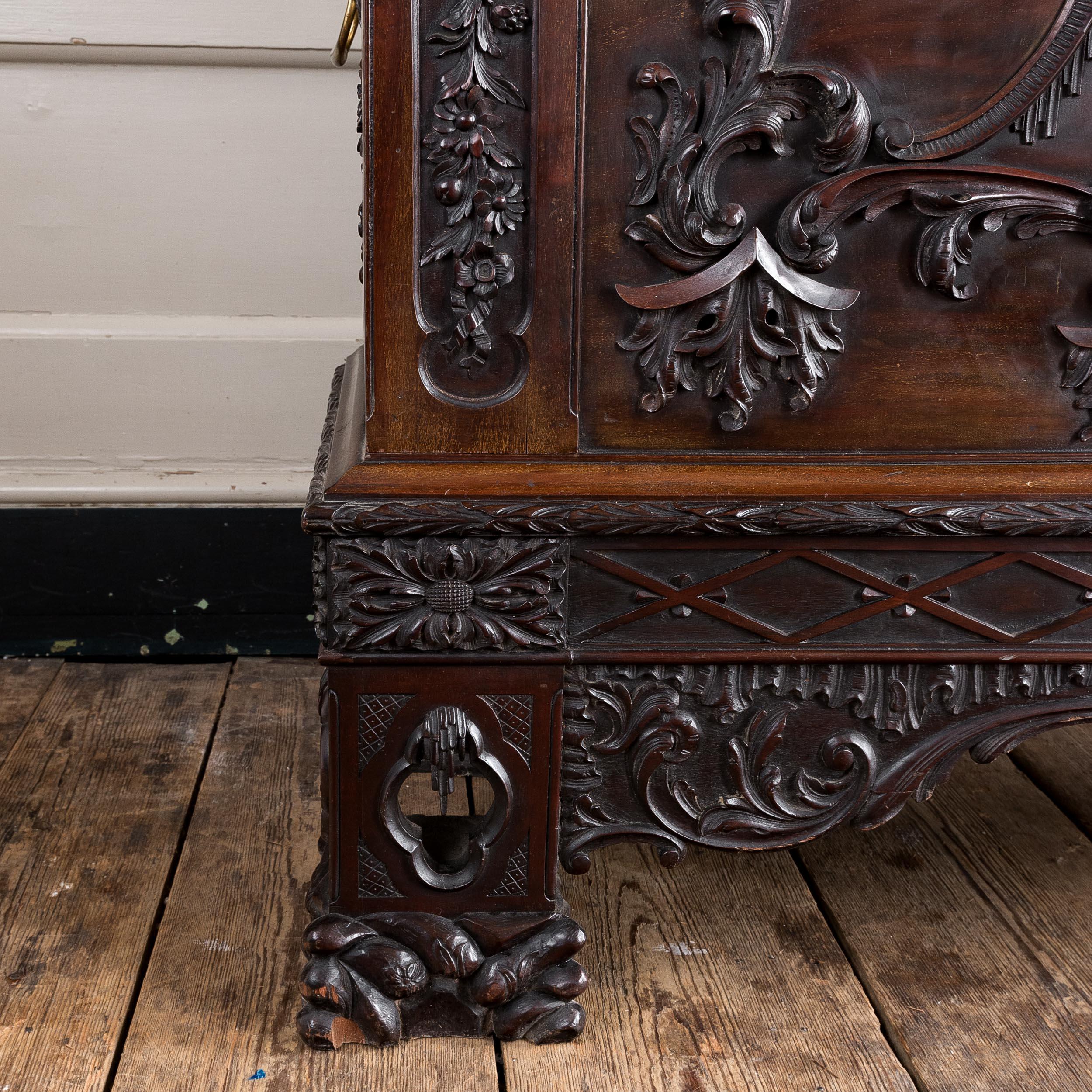 Nineteenth Century Carved Mahogany Chippendale Chest For Sale 9