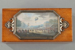 19th Century Casket for Stamps with a Miniature in Gouache
