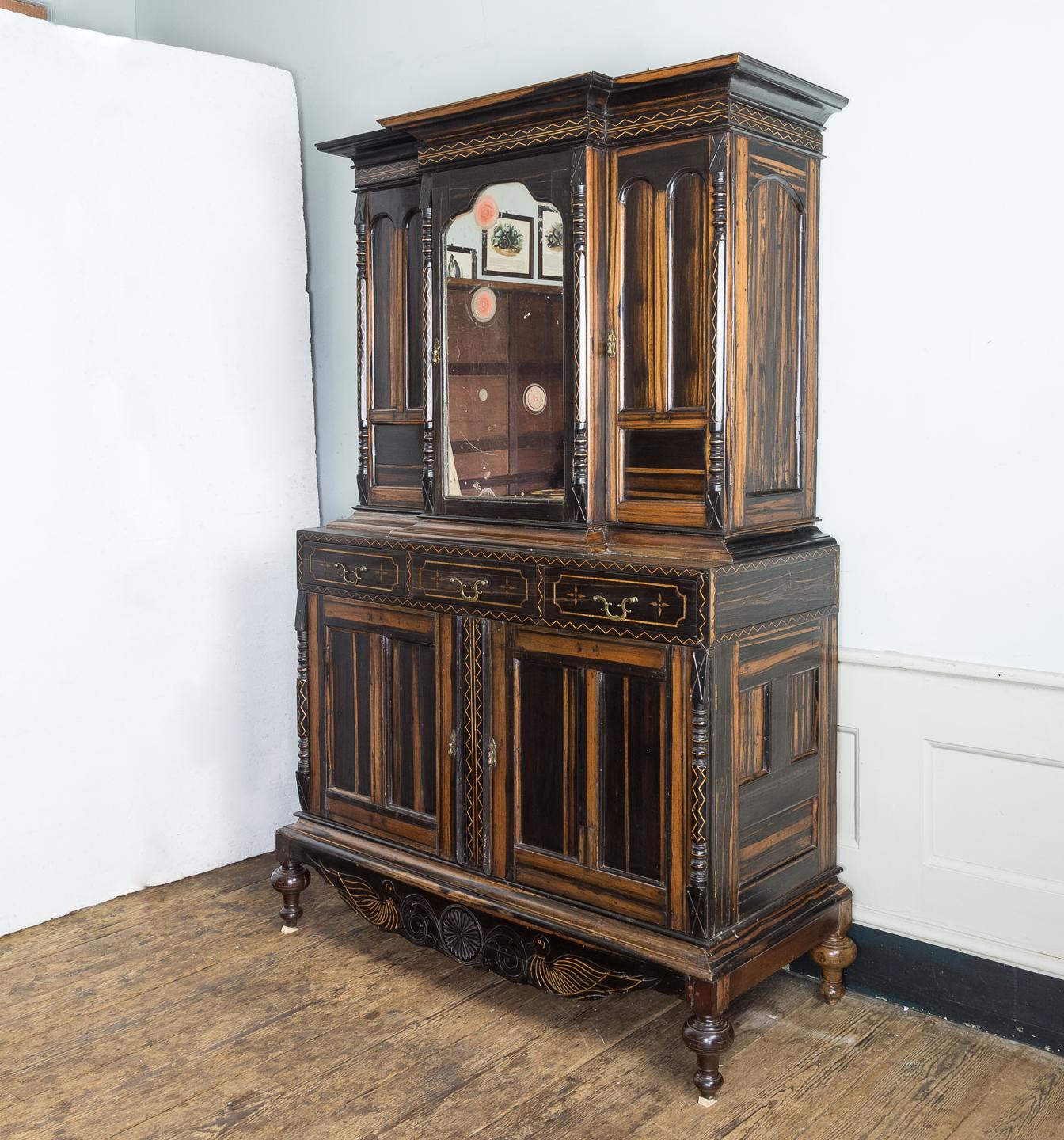 Anglo-Indian 19th Century Ceylonese Calamander Cabinet