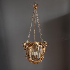 Nineteenth Century Continental Gilt Brass Lantern