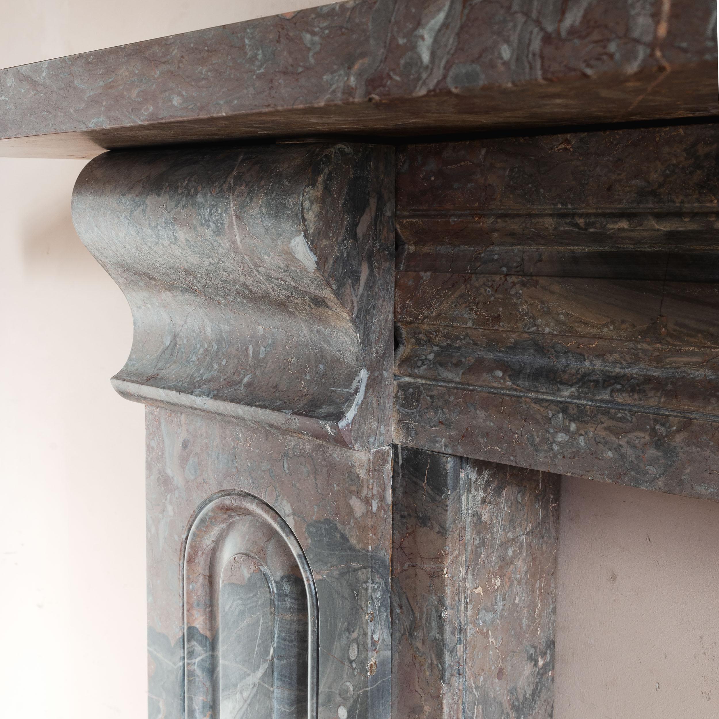 Chimenea de piedra caliza devónica del siglo XIX en venta 12