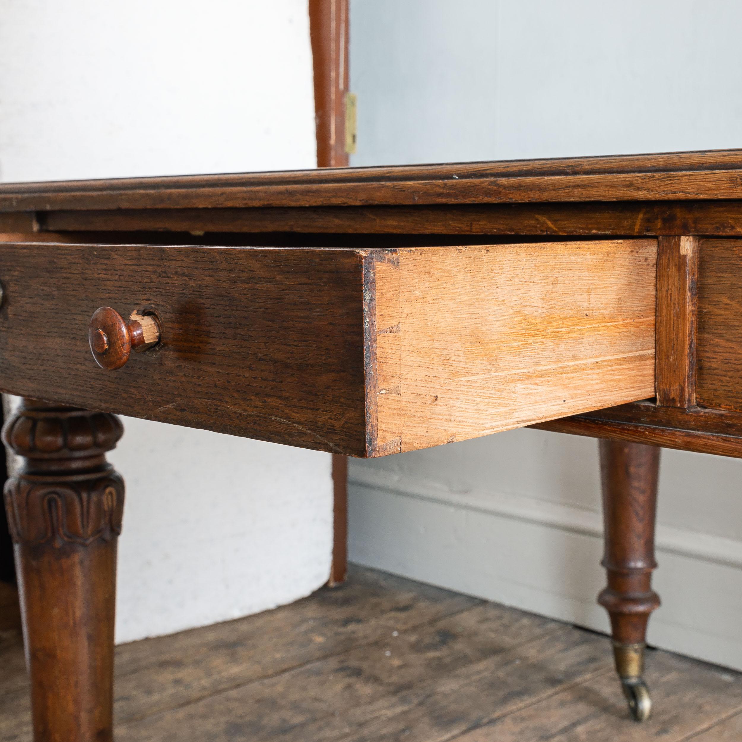 Nineteenth Century English Oak Library Table by Holland & Sons 2