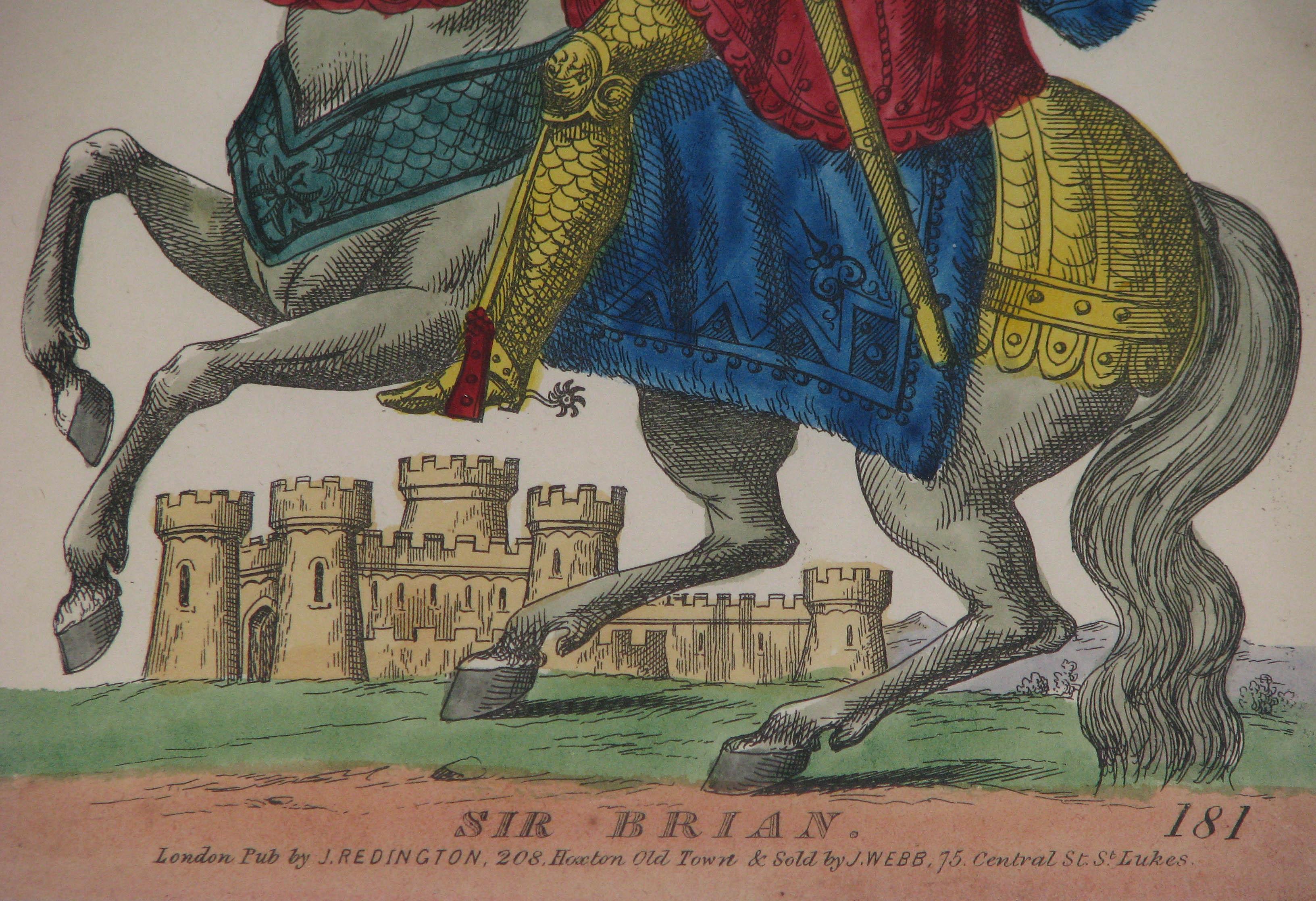 European 19th Century Framed Theatrical Print of Sir Brian For Sale