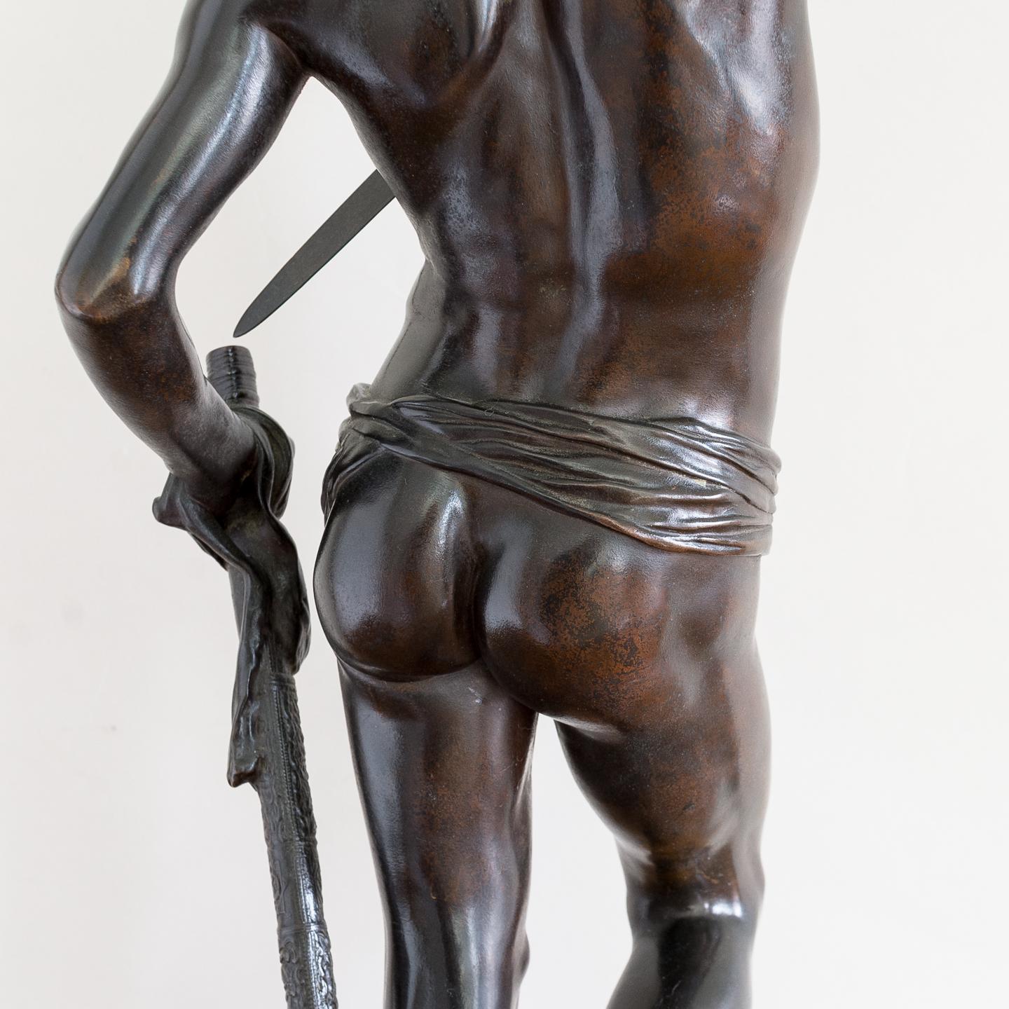 19th Century French Bronze of David Slaying Goliath by Barbedienne 3