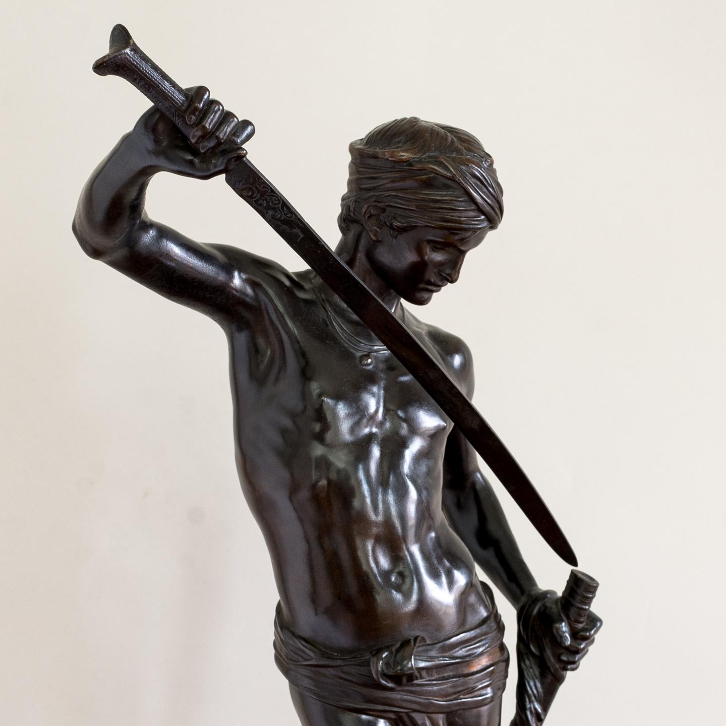 19th Century French Bronze of David Slaying Goliath by Barbedienne 5