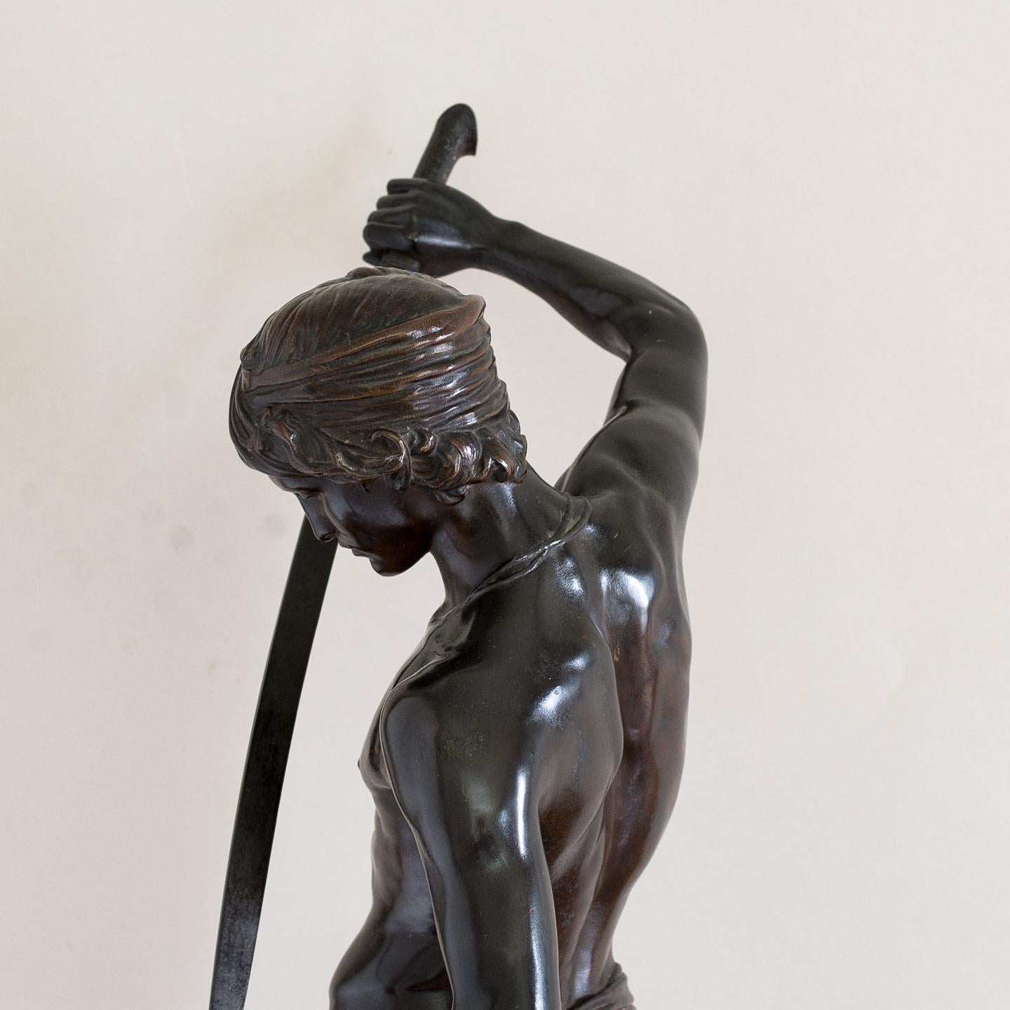 19th Century French Bronze of David Slaying Goliath by Barbedienne 8