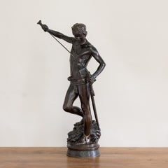 19th Century French Bronze of David Slaying Goliath by Barbedienne