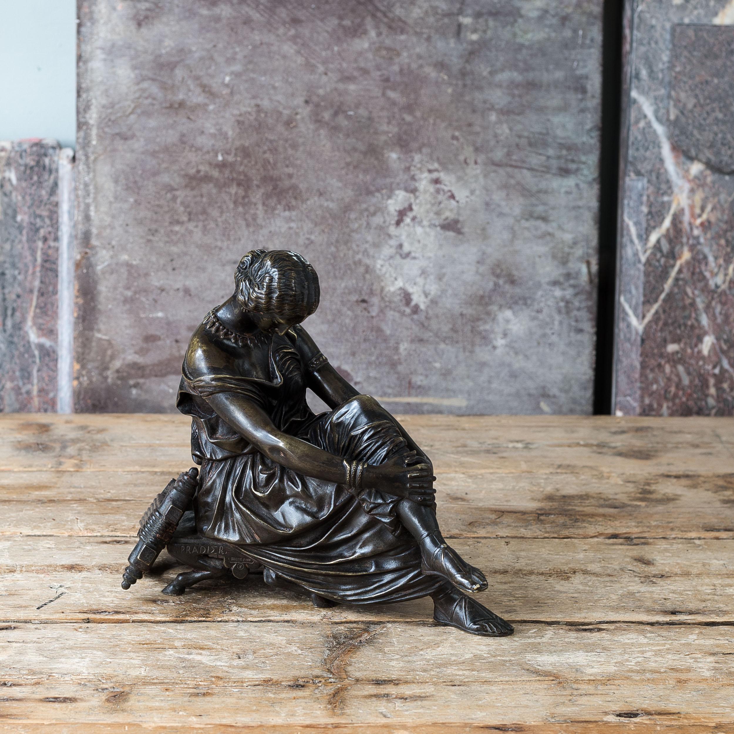 Nineteenth Century French Bronze of Sappho For Sale 2