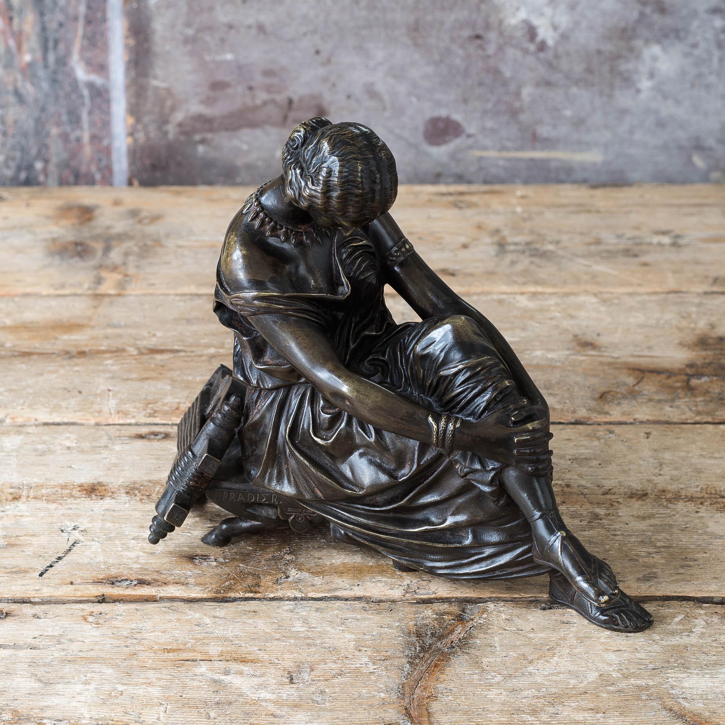 Nineteenth Century French Bronze of Sappho For Sale 3