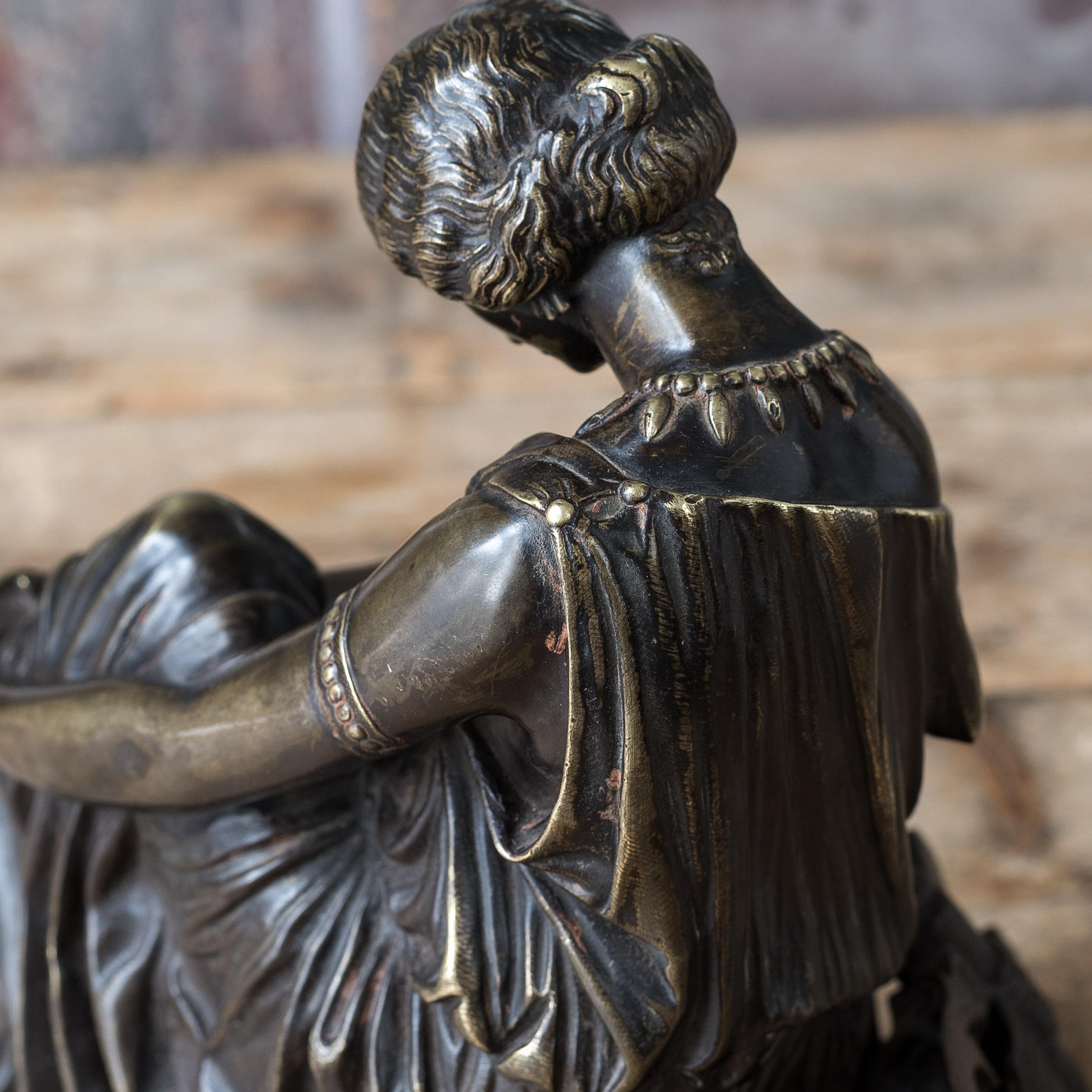 Nineteenth Century French Bronze of Sappho For Sale 4