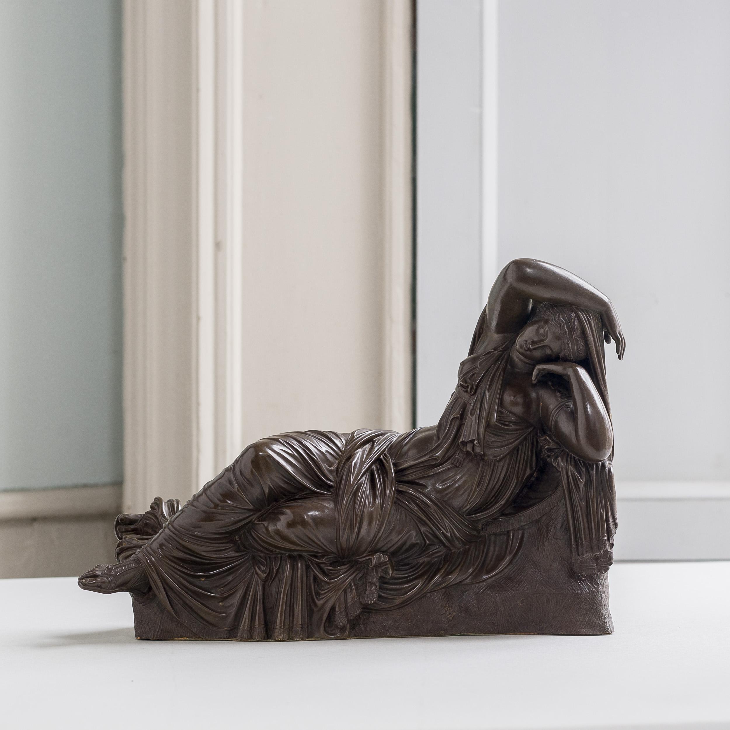 Nineteenth Century French Bronze of the Sleeping Ariadne For Sale 1
