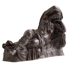 Bronze français du XIXe siècle représentant l'Ariane endormie