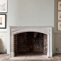 Nineteenth Century French Carrara Marble Fireplace