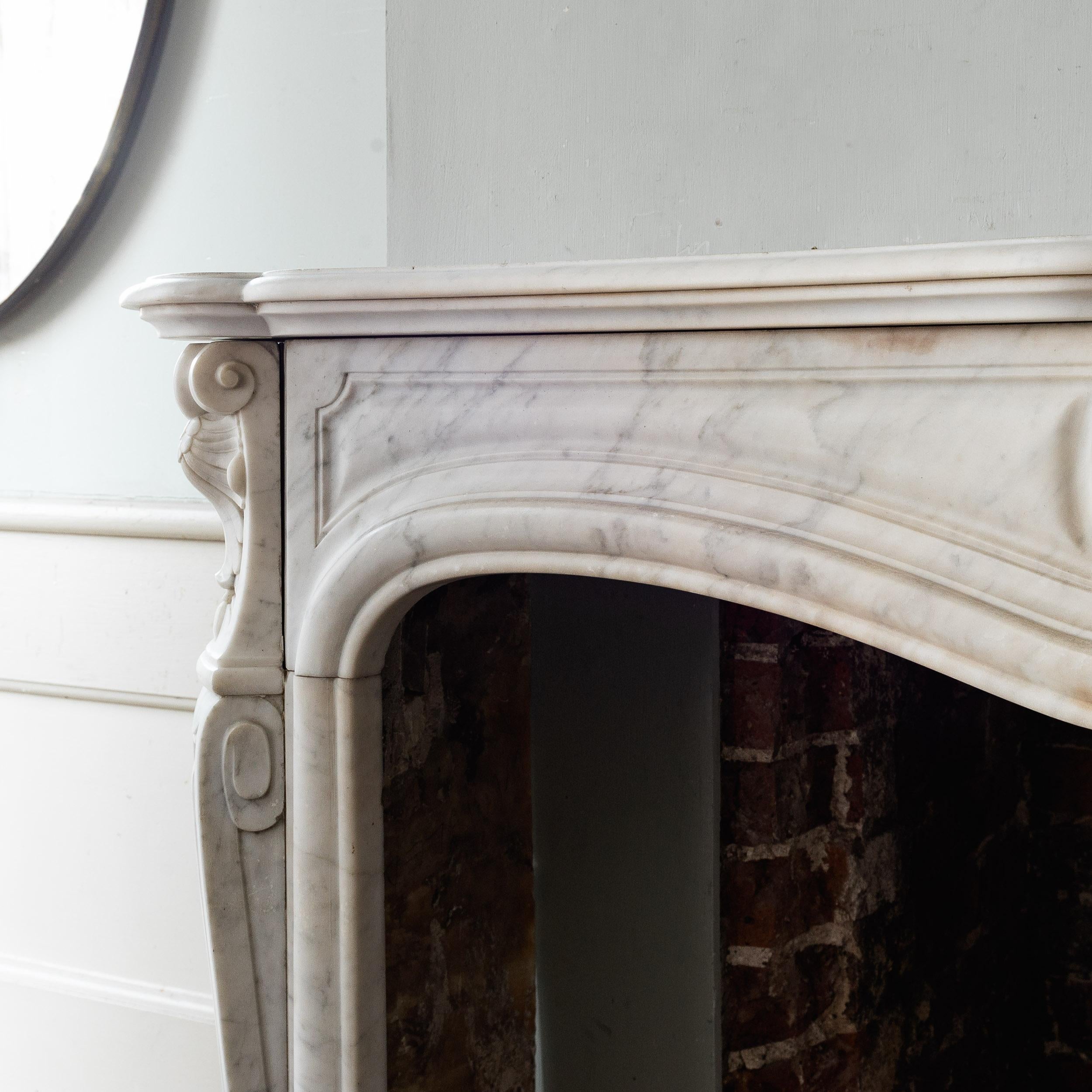19th Century French Louis XV Style Fireplace 2