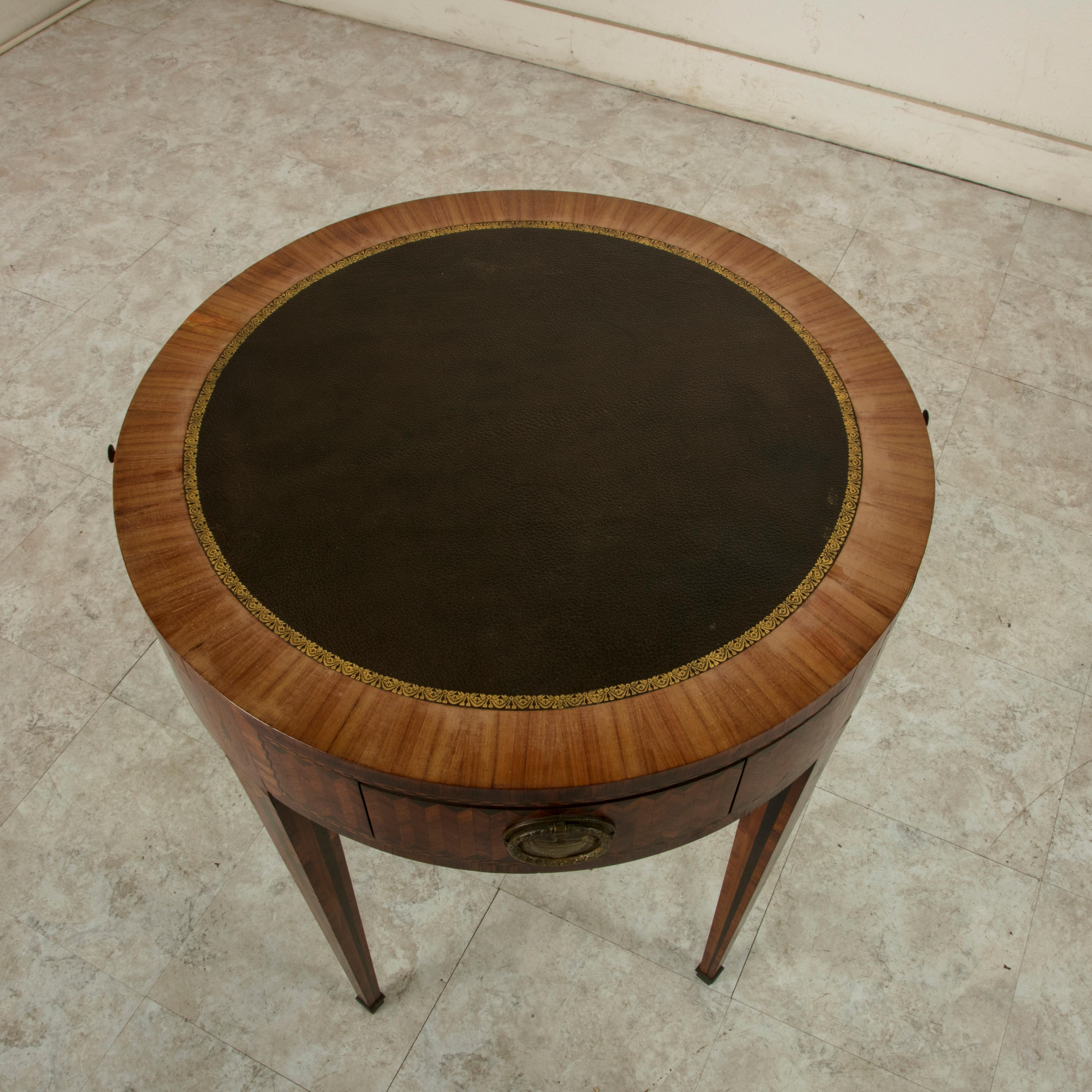 19th Century French Louis XVI Style Marquetry Game Table, Reversible Top 5