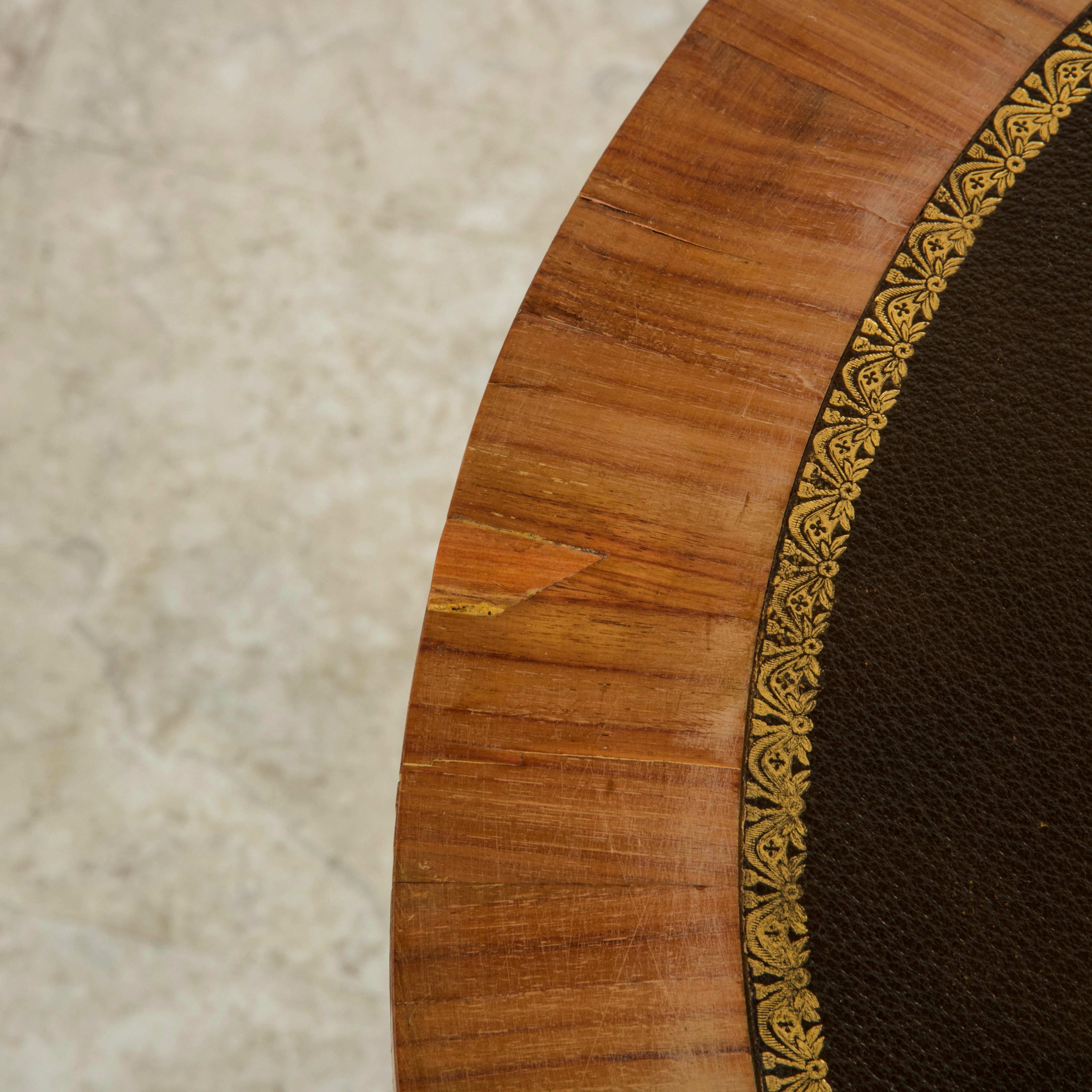 19th Century French Louis XVI Style Marquetry Game Table, Reversible Top 7