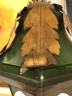 19th Century Iron and Tole Chandelier