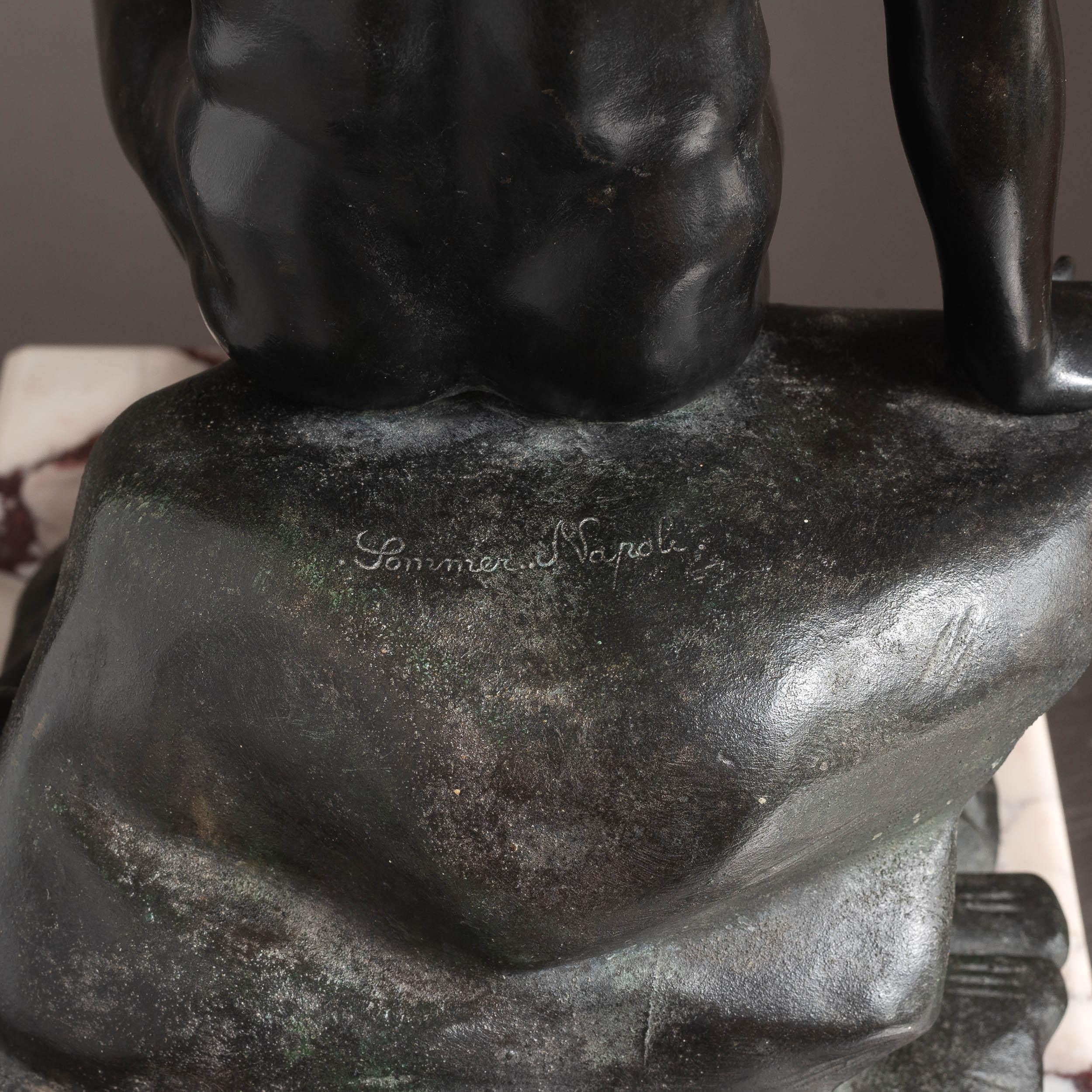 Bronzo italiano del XIX secolo raffigurante Ermes seduto in vendita 5