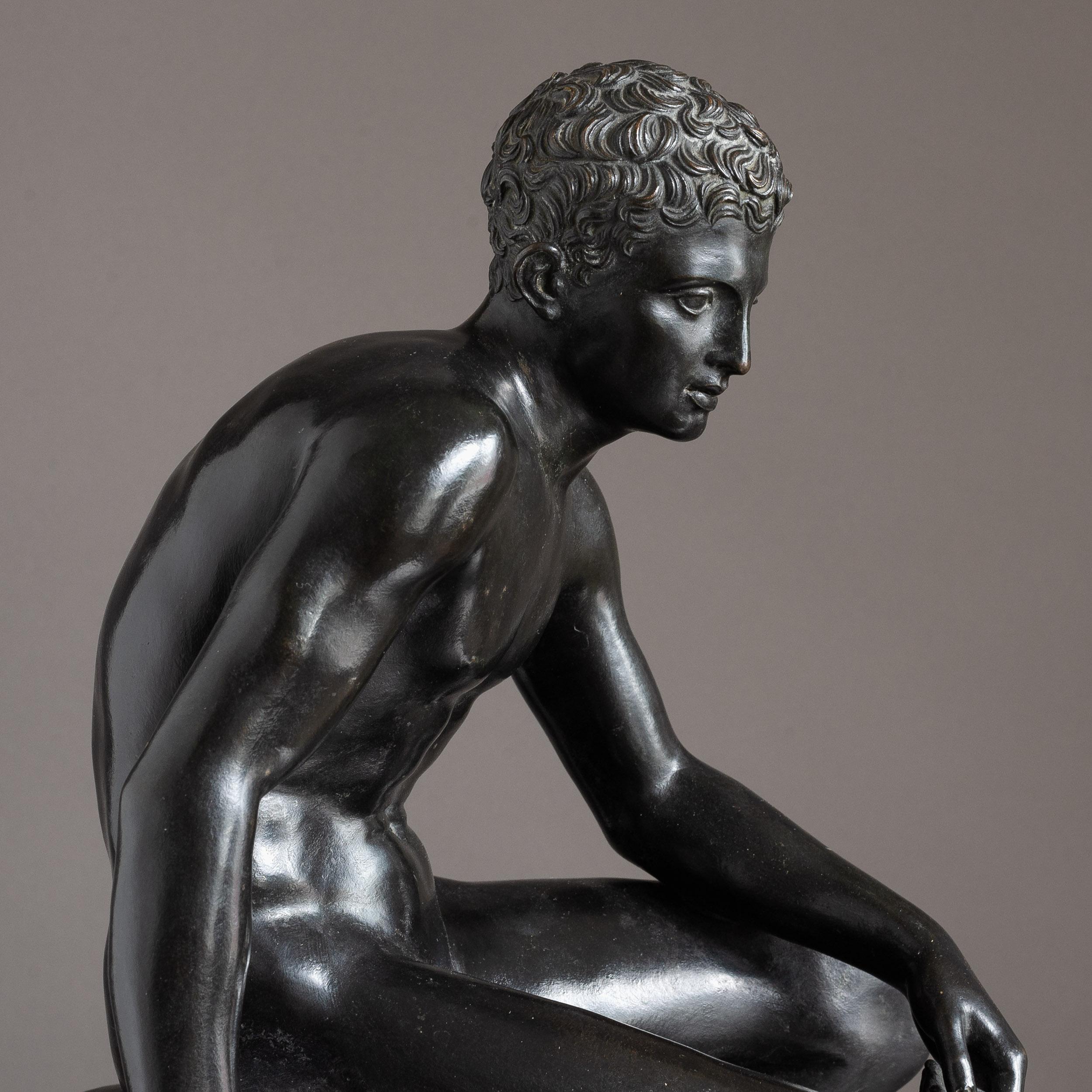 Modello in bronzo di Ermes seduto del XIX secolo, con timbro 