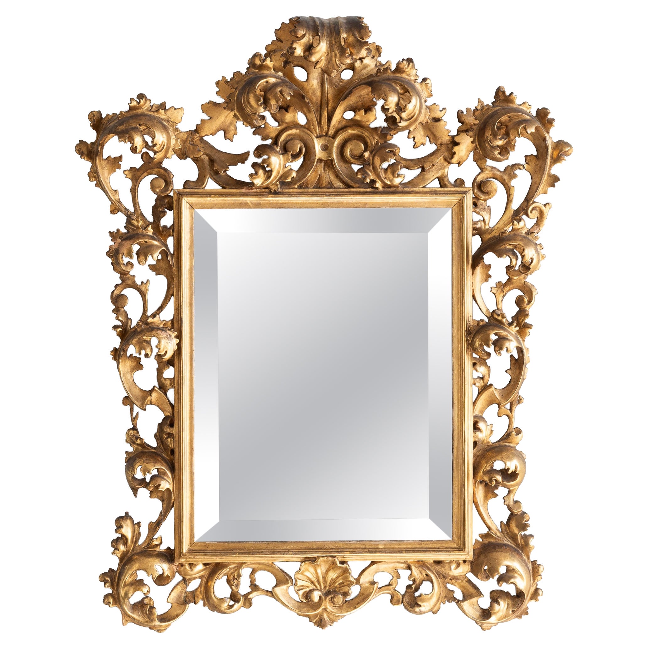 Nineteenth Century Italian Florentine Giltwood Mirror