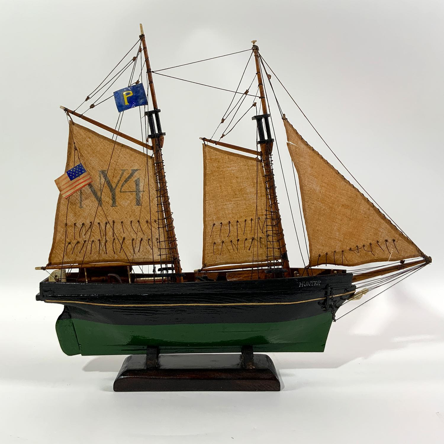 Antique boat model of the New York Harbor Pilot Schooner 