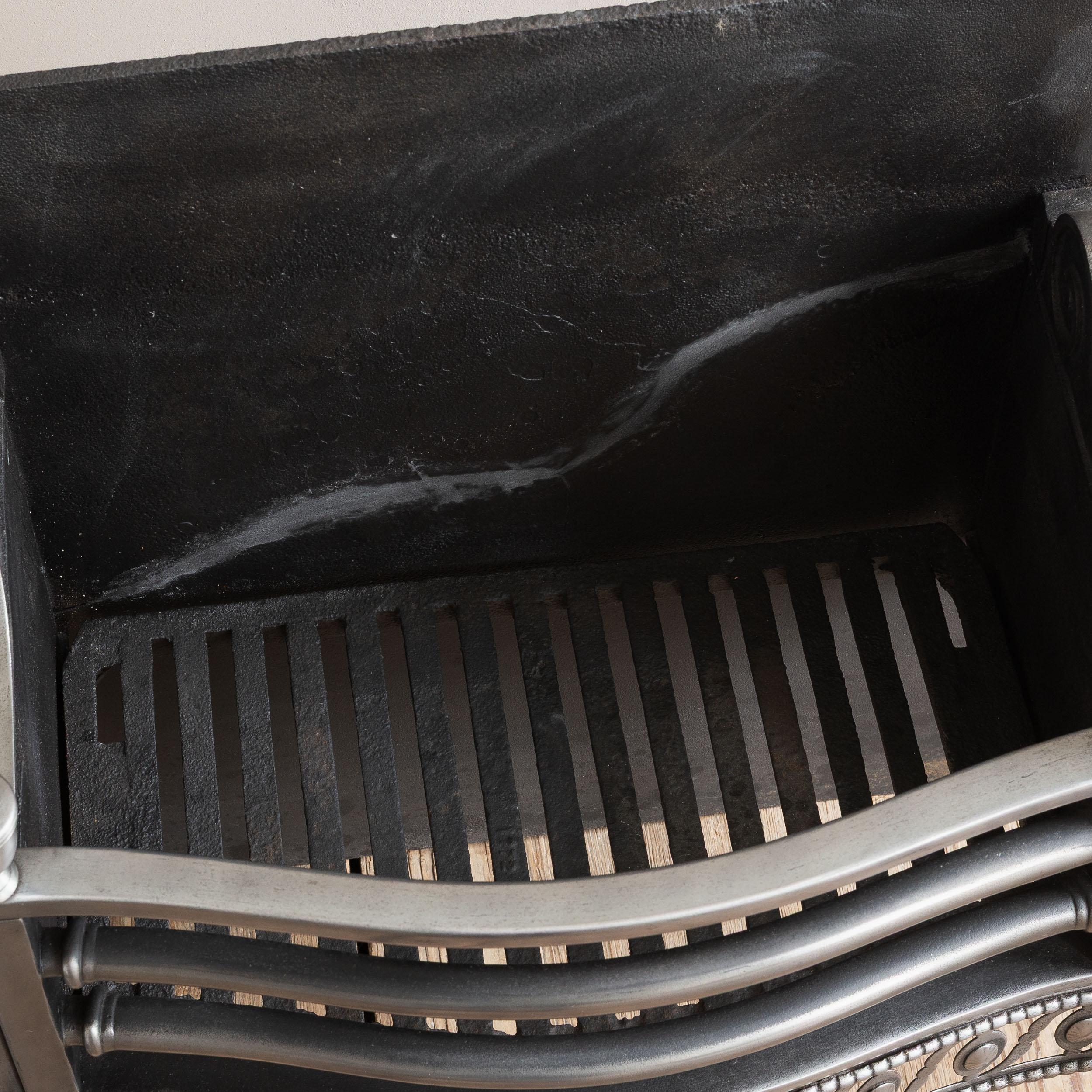 Nineteenth Century Polished Steel and Iron Fire Grate For Sale 5