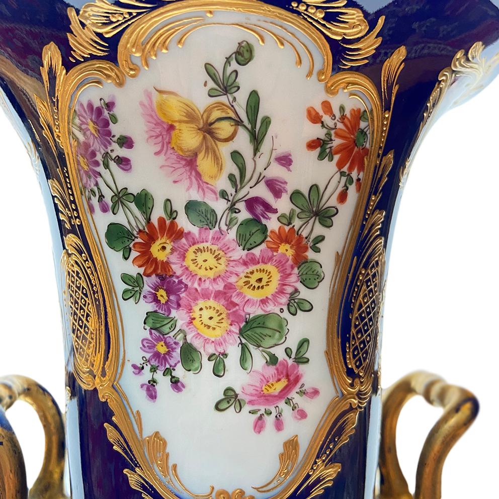 French Nineteenth Century Porcelain Urn Table Lamps For Sale