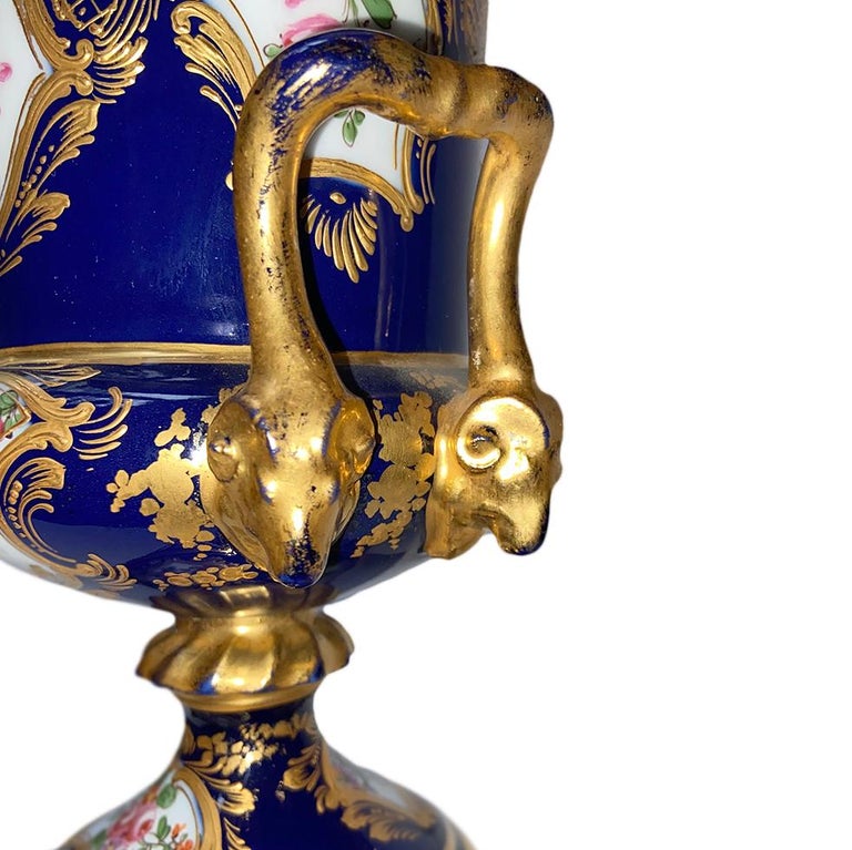 Bronze Nineteenth Century Porcelain Urn Table Lamps For Sale