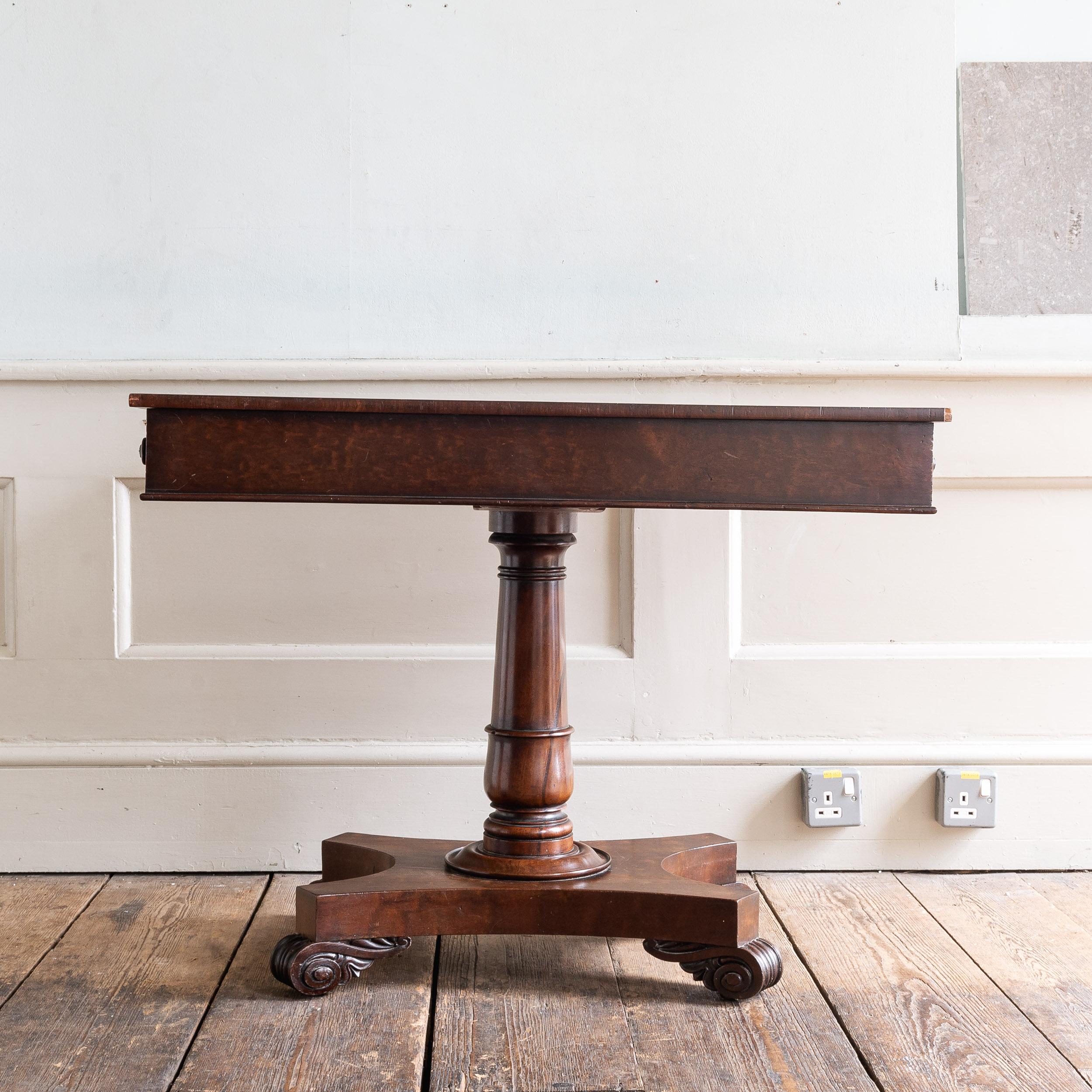 Regency Nineteenth Century Sabicu Library Table For Sale