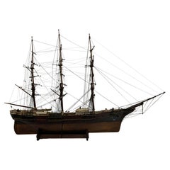 Antique Nineteenth Century Ship Model in Original Paint
