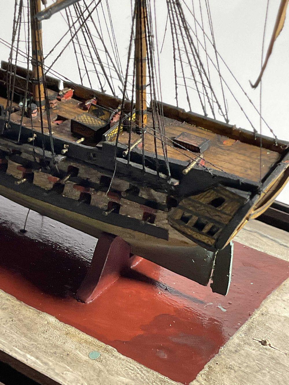 Bois Modèle de bateau du XIXe siècle en vente