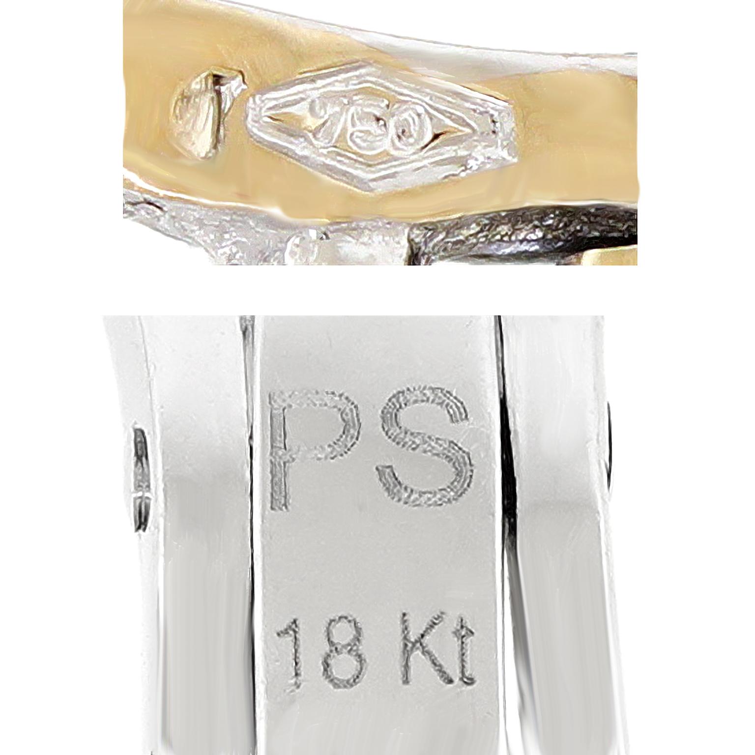 Boucles d'oreilles chandelier en saphir et diamant italien des années 90 Unisexe en vente