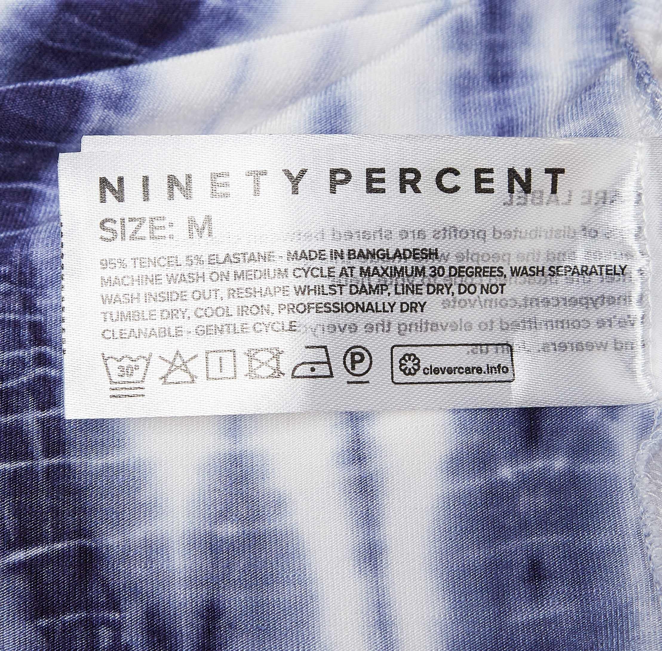 Ninety Percent Blue Tie-Dye Print Tencel M en vente 1