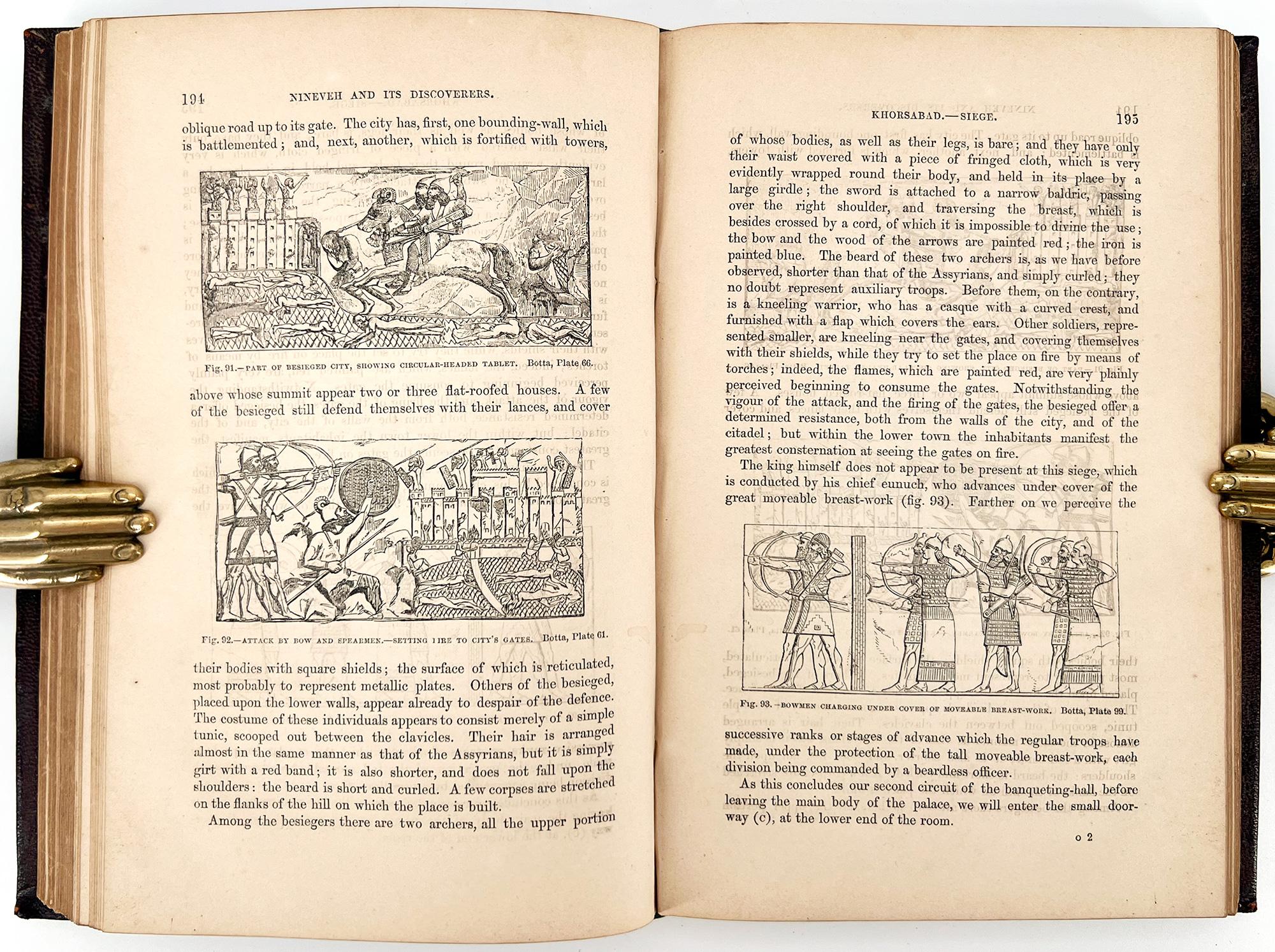 Gilt Nineveh and Its Palaces by Joseph Bonomi - ILLUSTRATED, beautiful binding For Sale