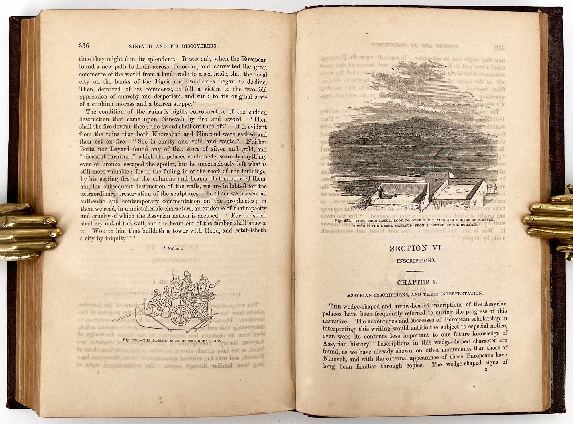 Nineveh and Its Palaces by Joseph Bonomi - ILLUSTRATED, beautiful binding For Sale 1