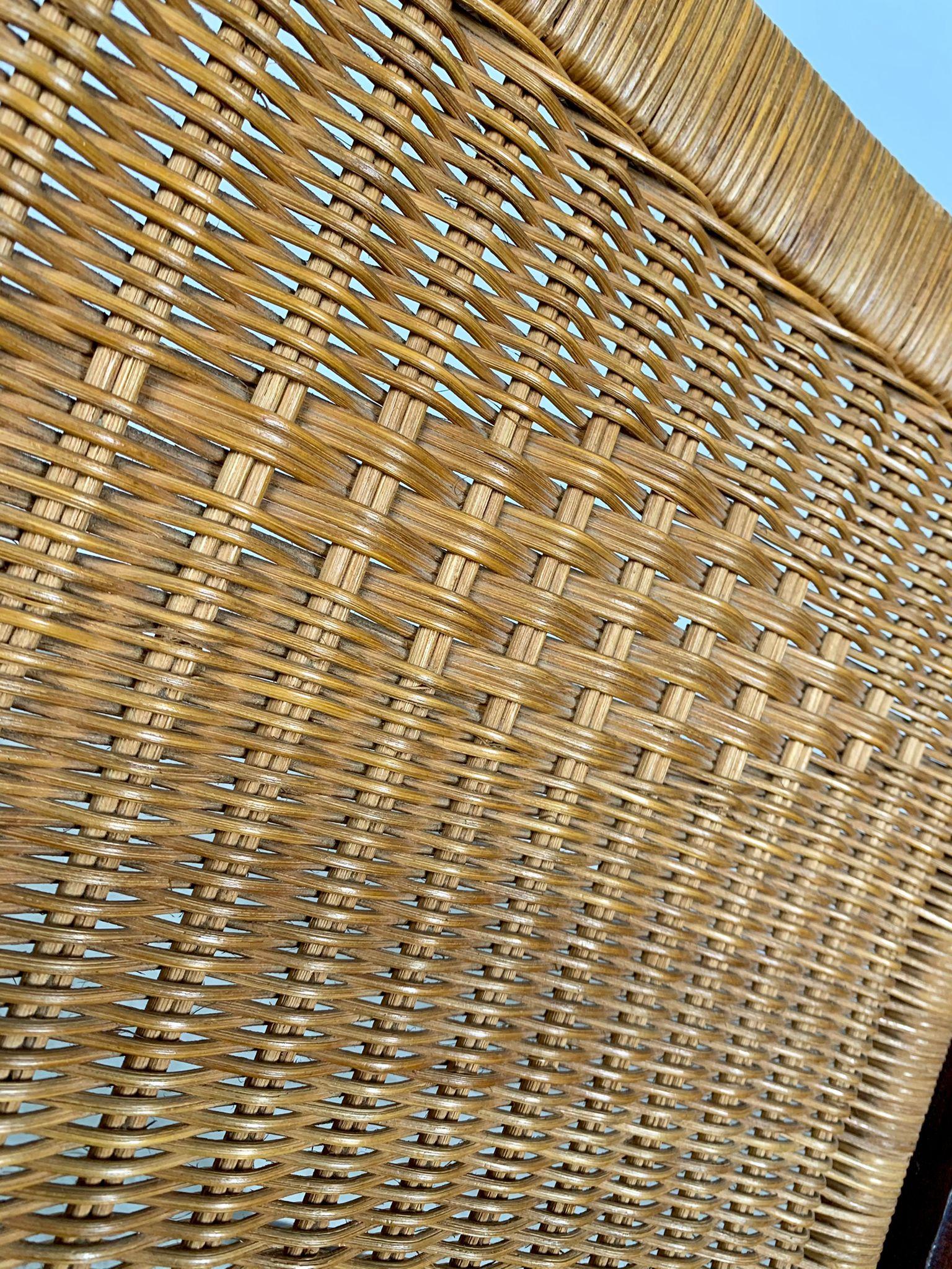 Ninfea armchair with wooden frame and woven straw by Gio Ponti for Reguitti. 8