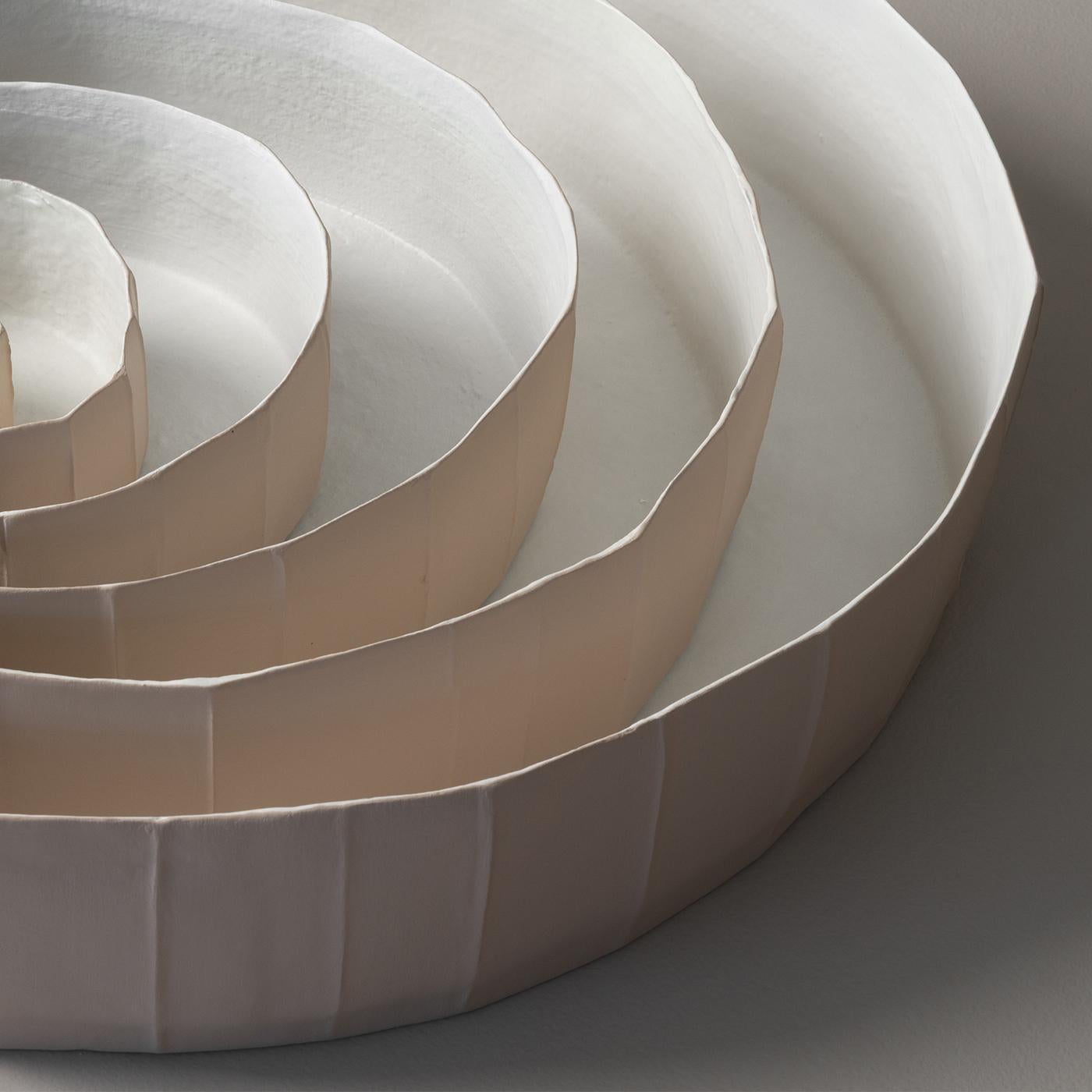 Ninfea Low Set Corteccia C12/Rosa antico Tafelaufsatz im Angebot 2