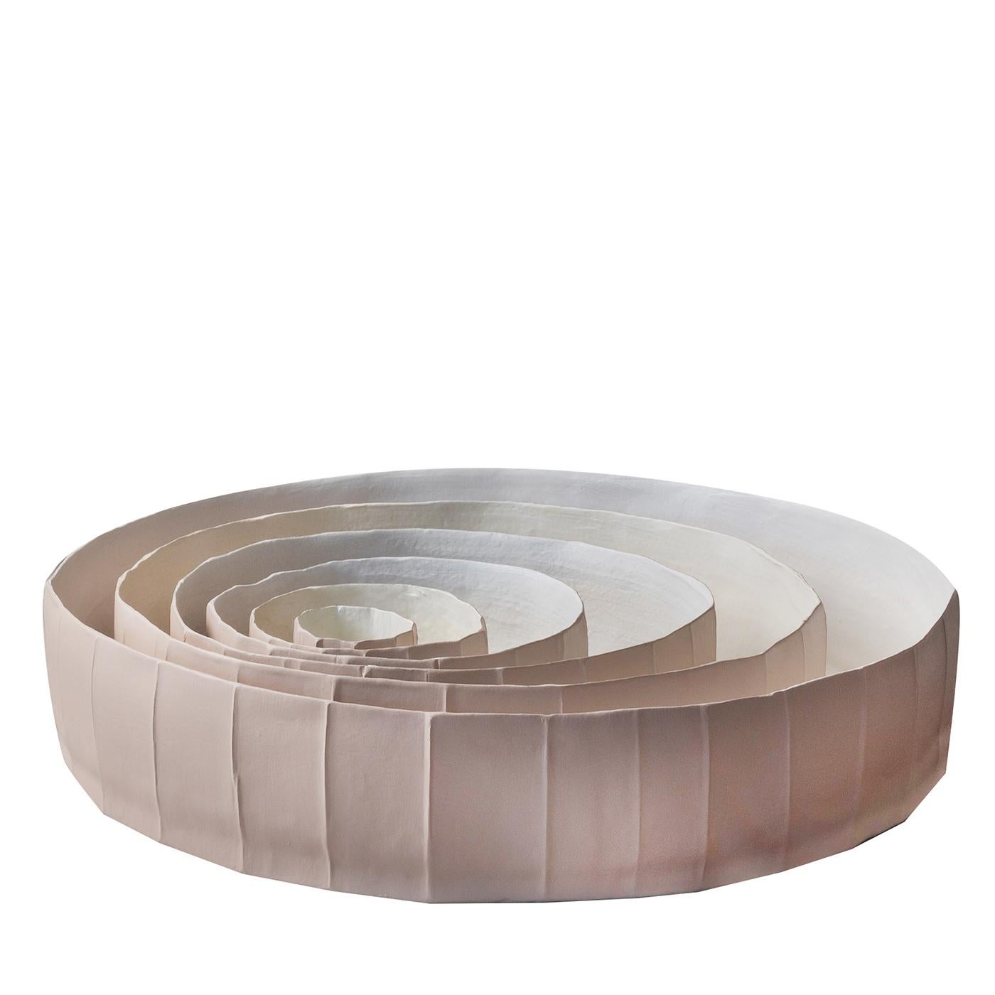 Ninfea Low Set Corteccia C12/Rosa antico Tafelaufsatz im Angebot 3