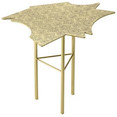 Ninfee Side Table in Satin Brass By Alessandro Mendini