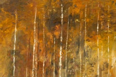 Ning Guoqiang Paesaggio originale olio su tela "Foresta di betulla"