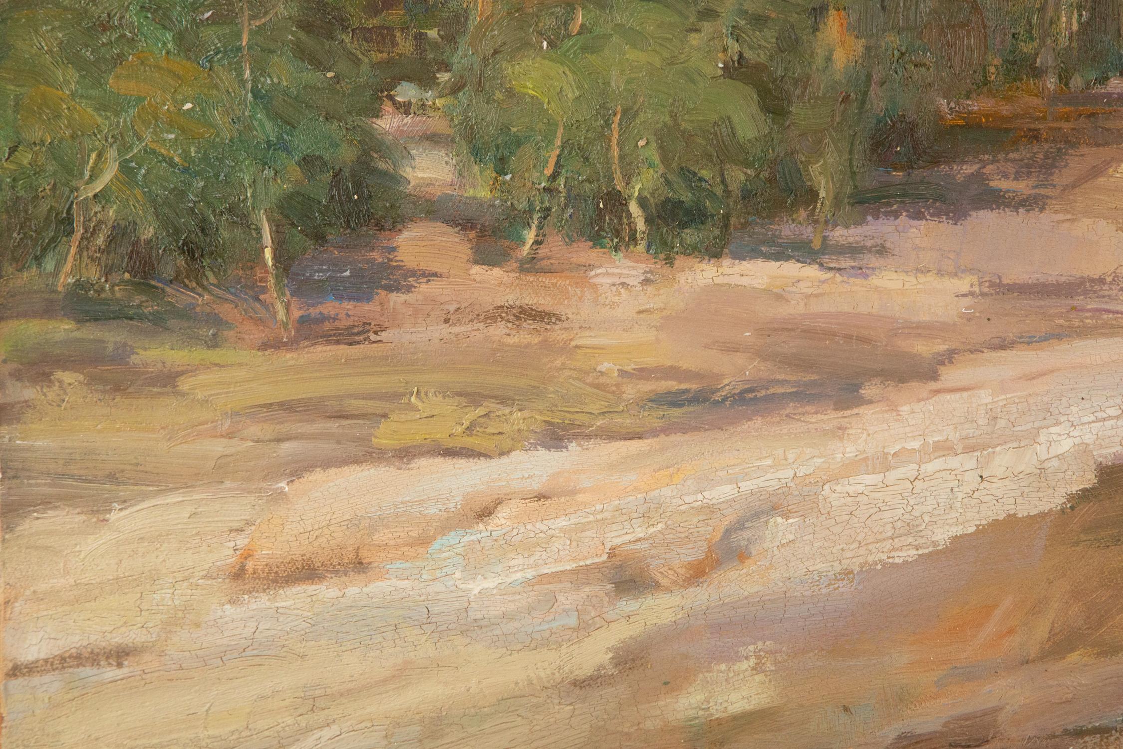 Ning Guoqiang Landscape Original Oil On Canvas 