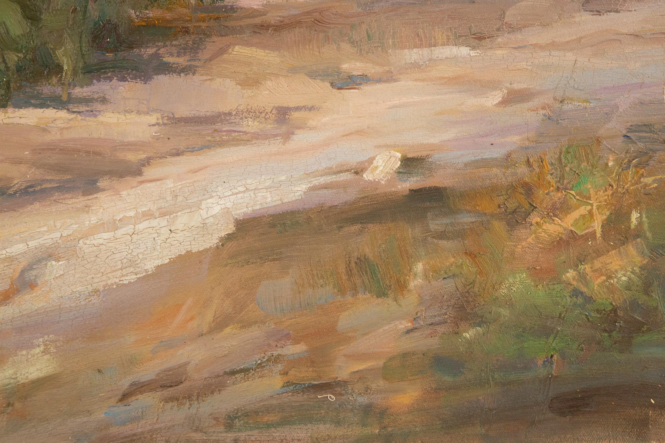 Ning Guoqiang Landscape Original Oil On Canvas 