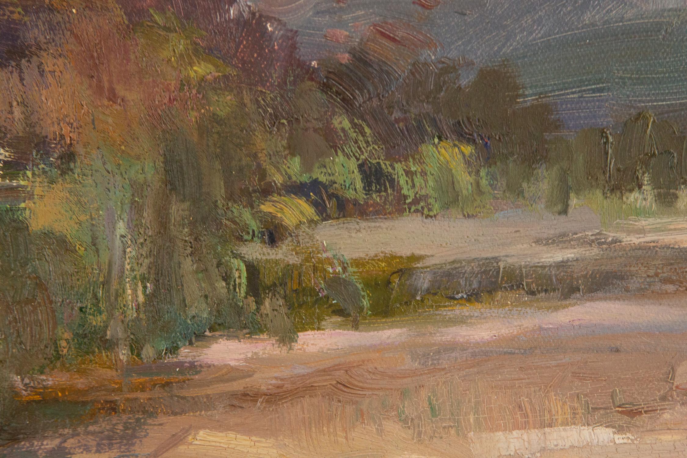 Ning Guoqiang Landscape Original Oil On Canvas 