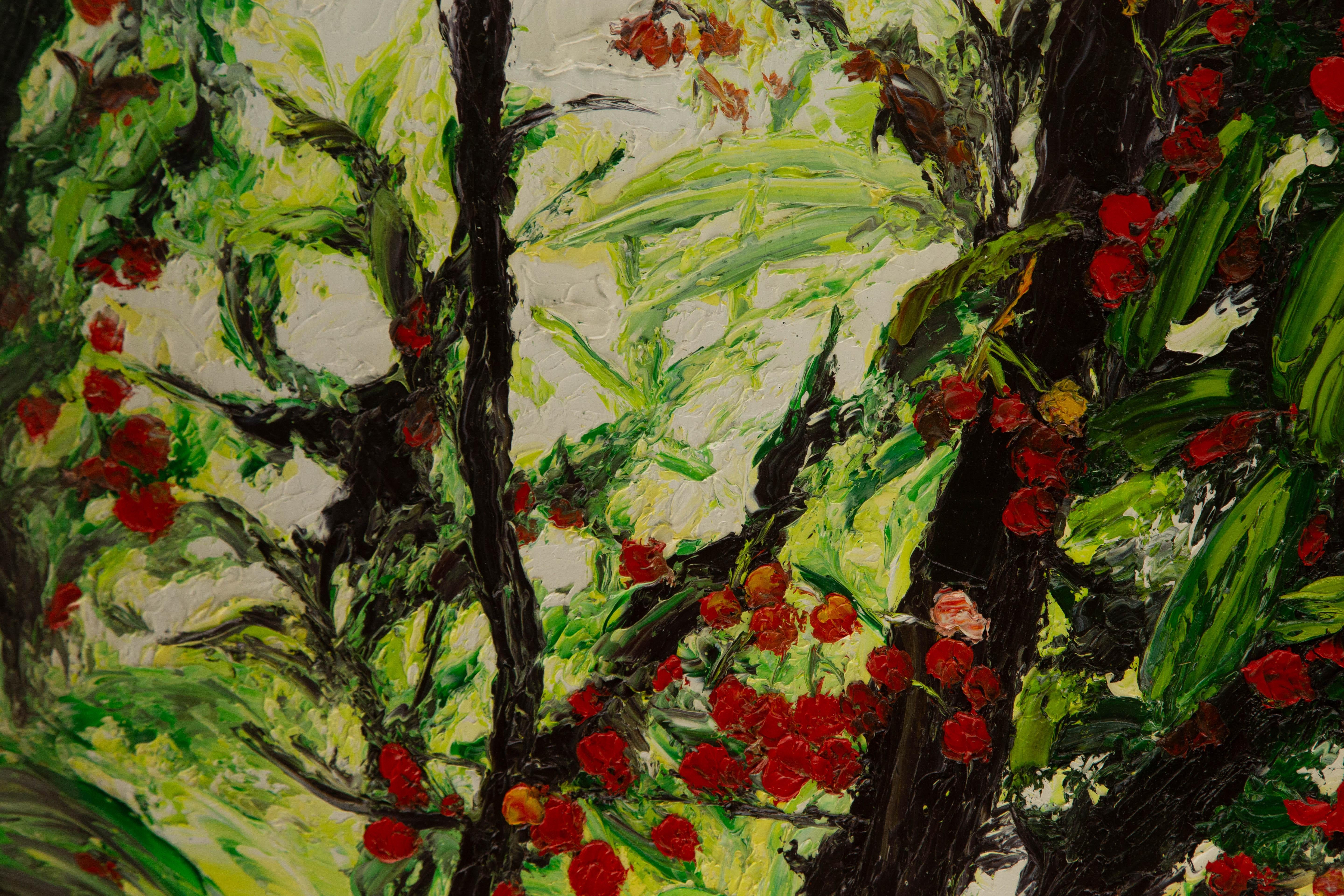 Ning Yu Landscape Original Oil On Canvas 