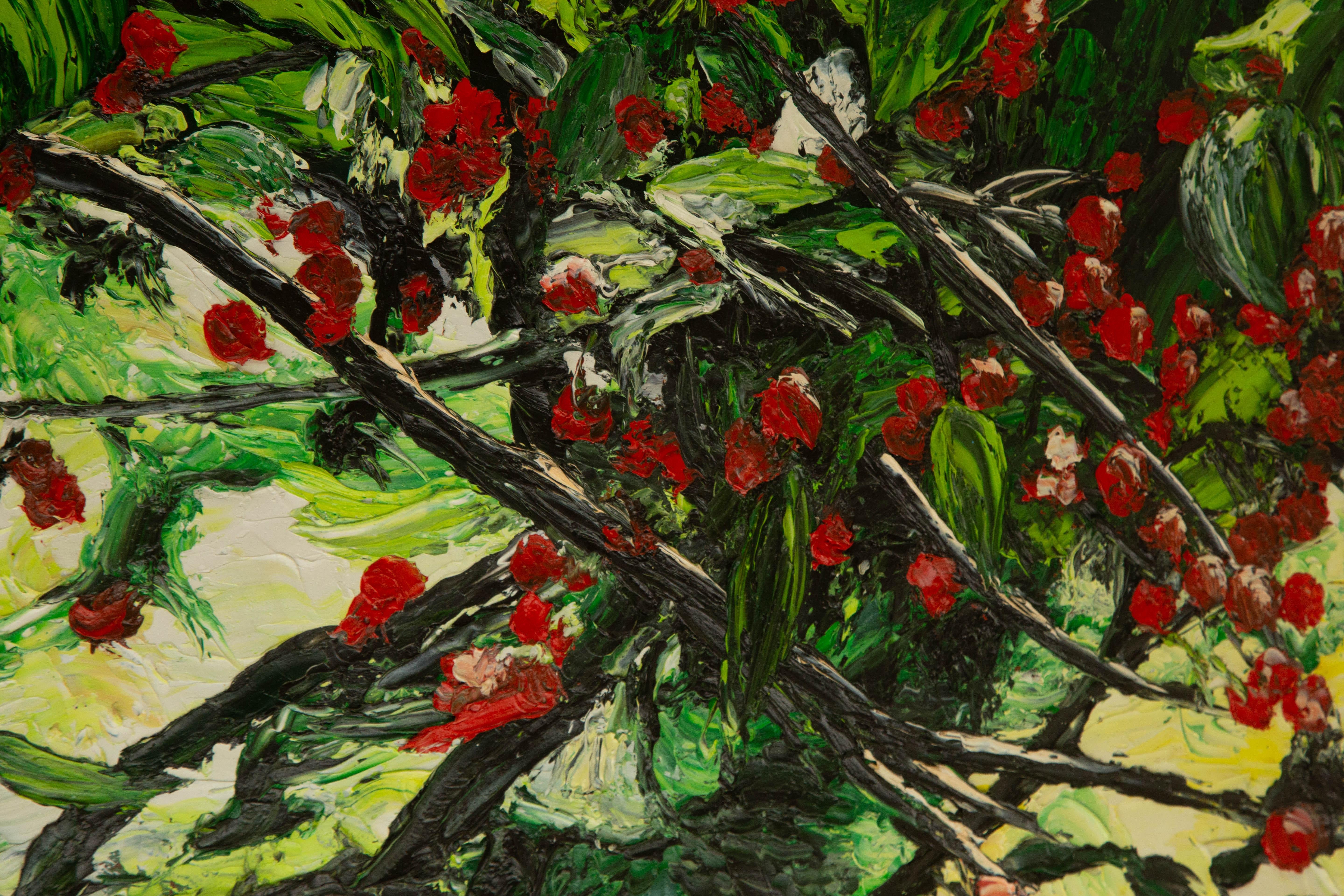 Ning Yu Landscape Original Oil On Canvas 