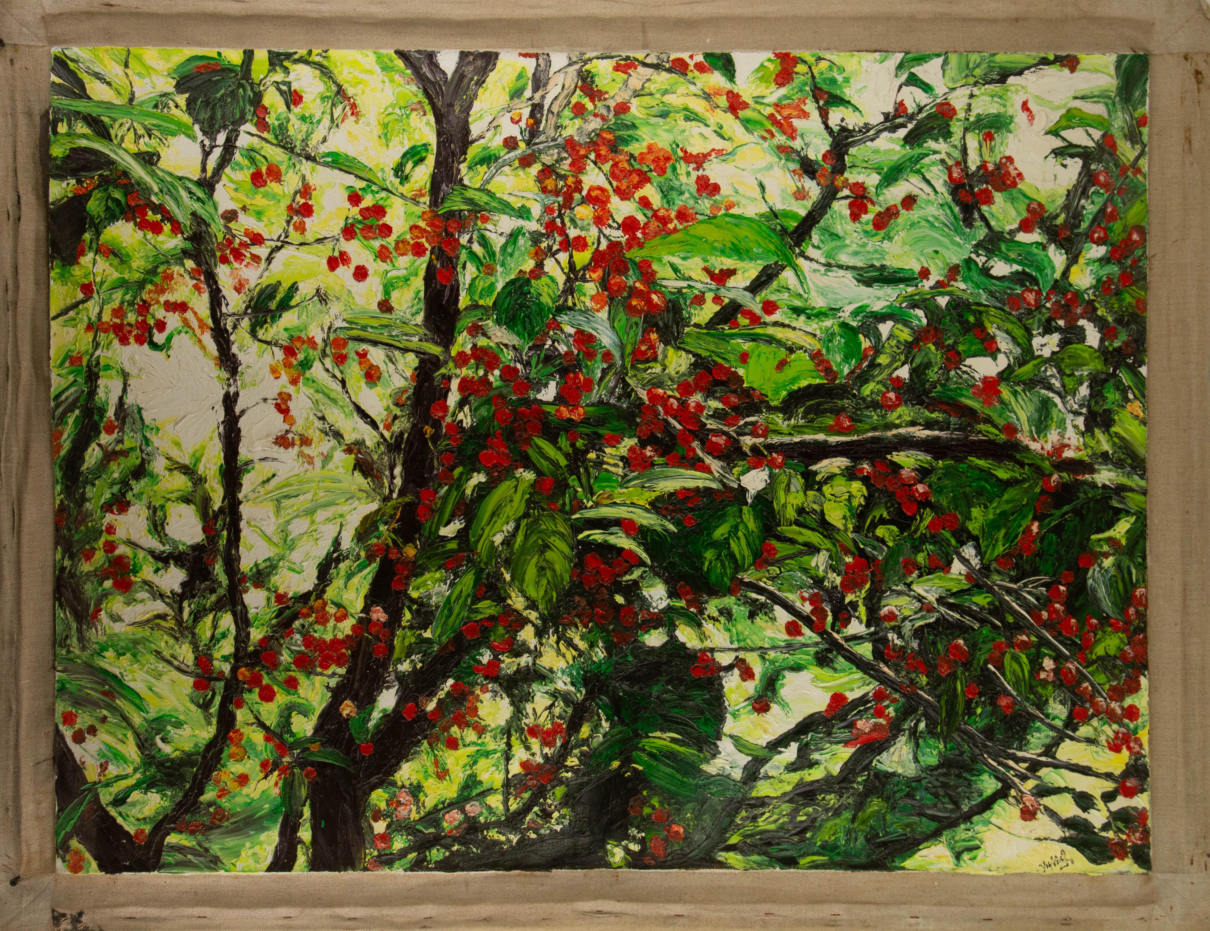 Ning Yu Landscape Original Oil On Canvas 
